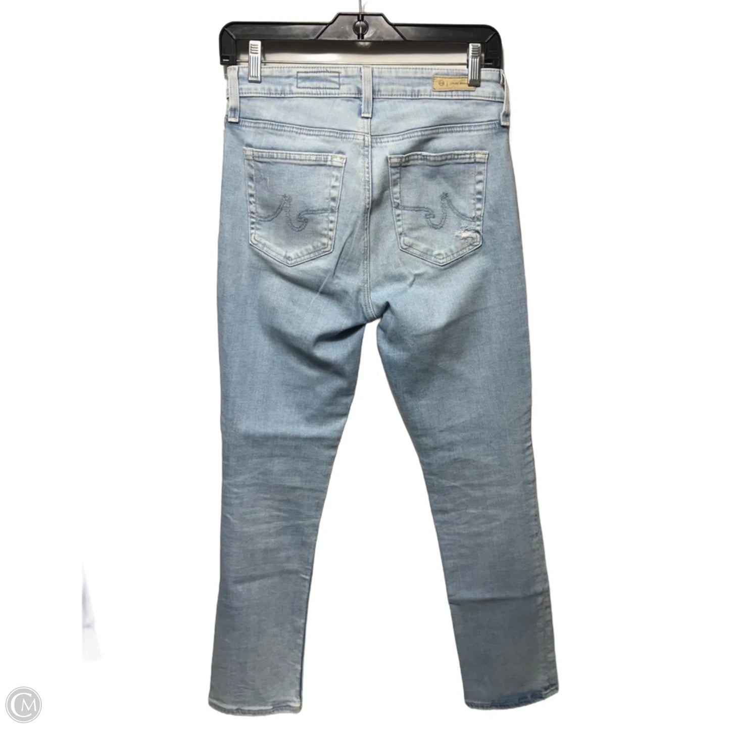 Mari High Rise Crop Straight Jeans By Adriano Goldschmied In Blue Denim, Size: 2