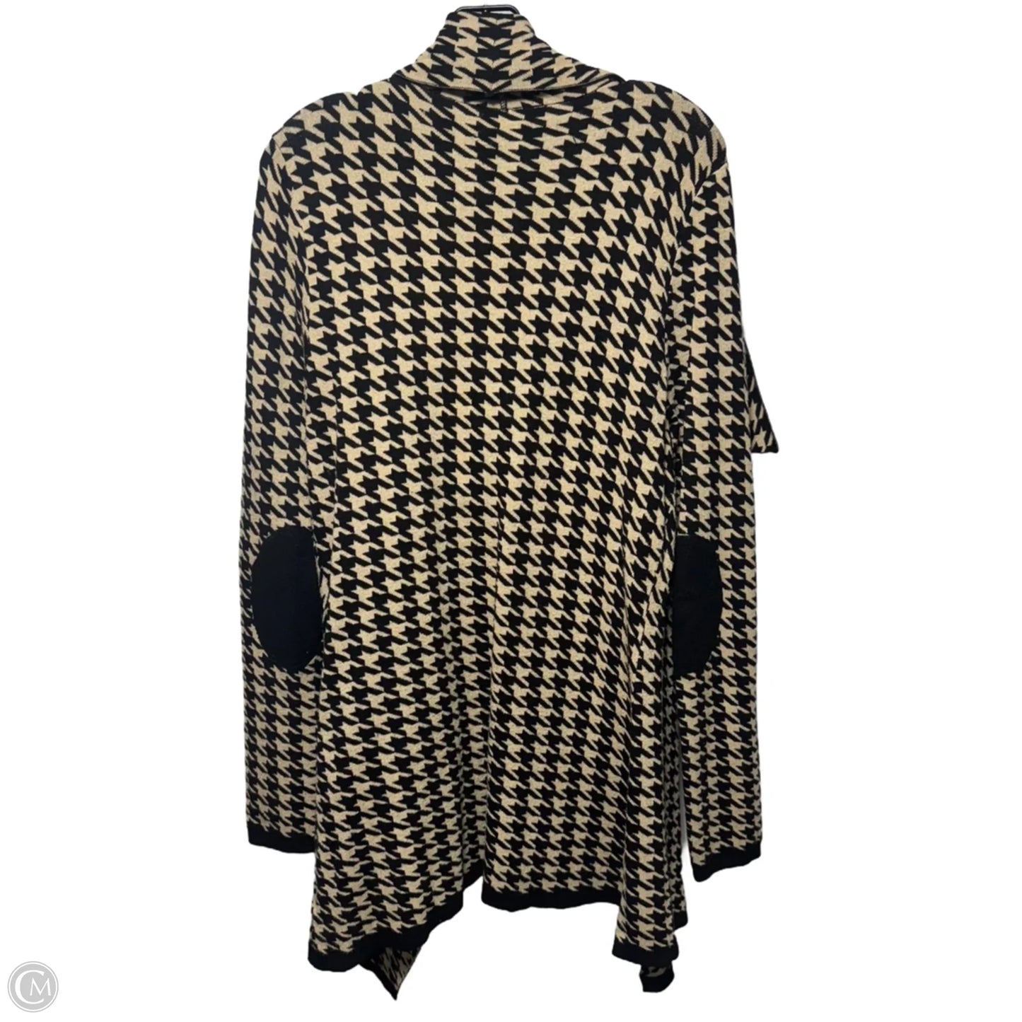Sweater Cardigan By Charlotte In Black & Cream, Size: M