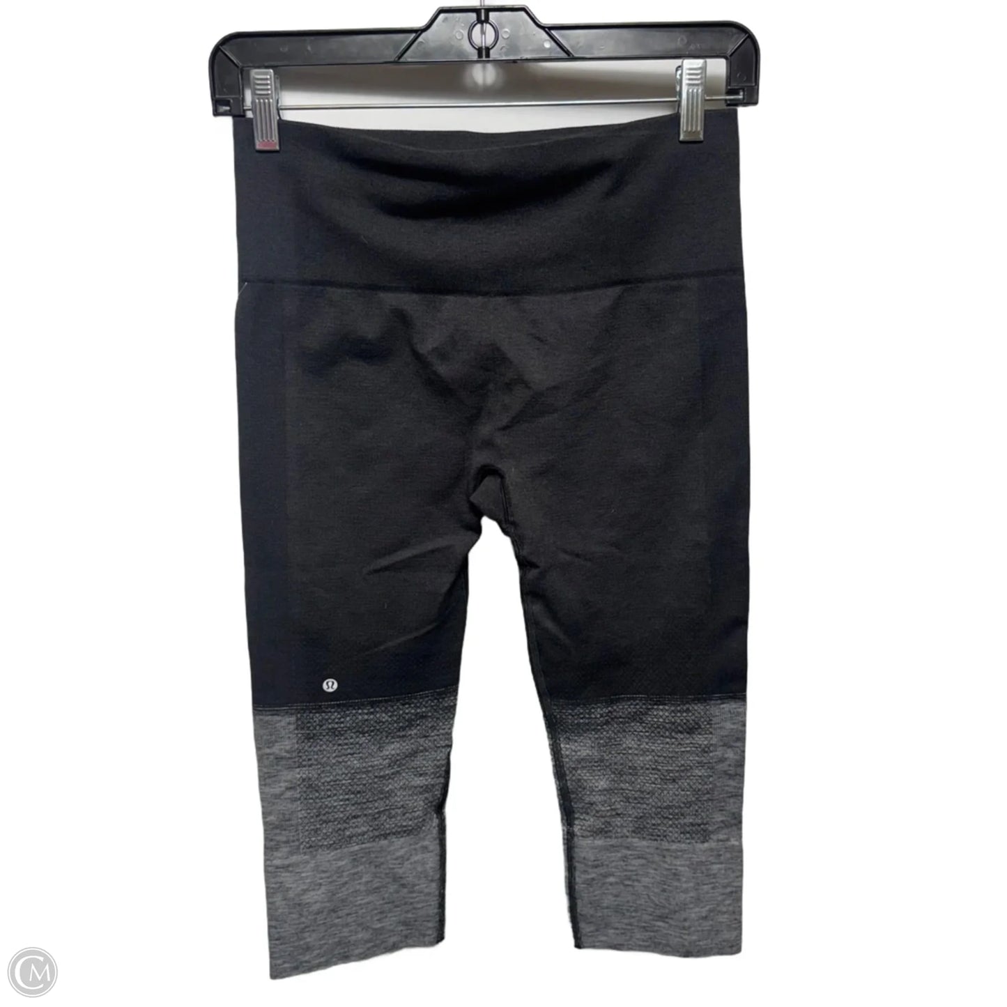 Athletic Leggings Capris By Lululemon In Black & Grey, Size: 4