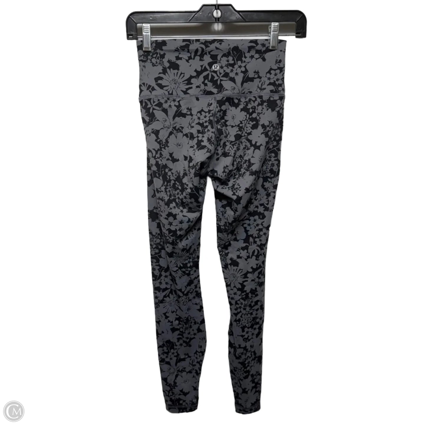 Athletic Leggings By Lululemon In Black & Grey, Size: 4