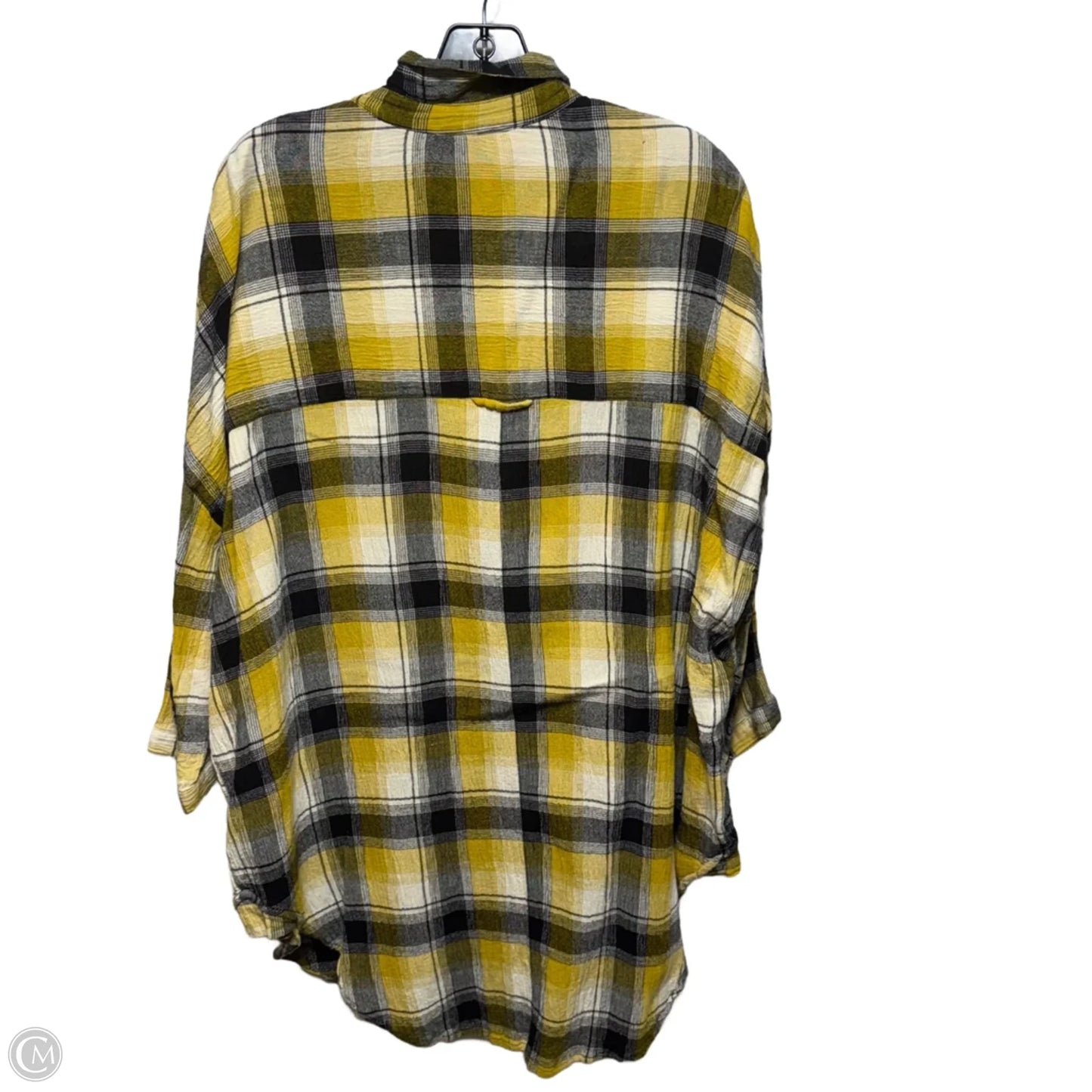 Embroidered Plaid Buttondown By Maeve In Plaid Pattern, Size: M