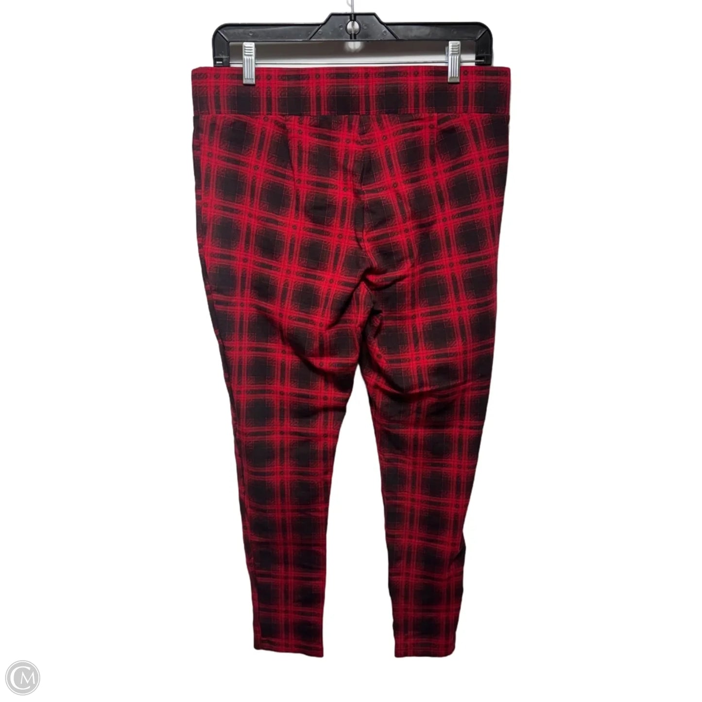 Pants Leggings By Loft In Plaid Pattern, Size: L