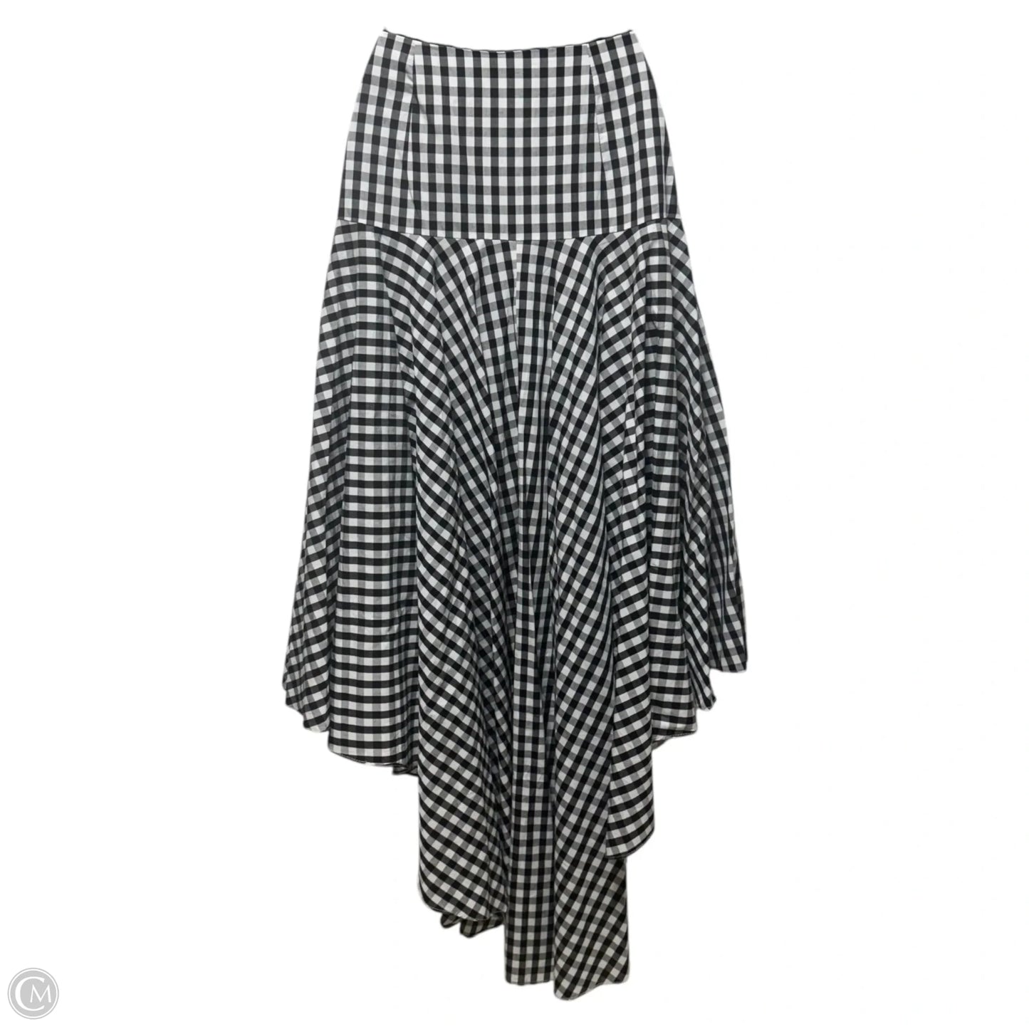 High-Low Skirt Midi By INA In Gingham Pattern, Size: S