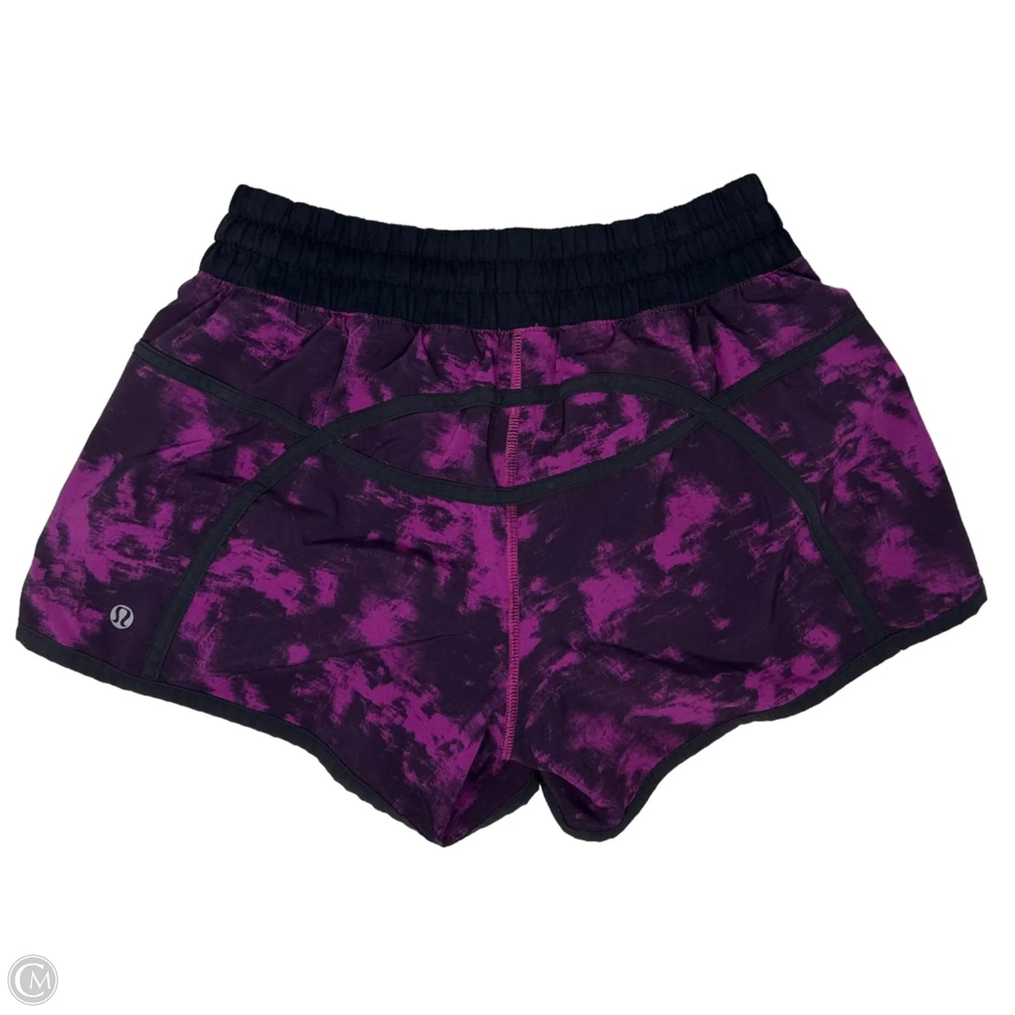 Athletic Shorts By Lululemon In Black & Purple, Size: 6