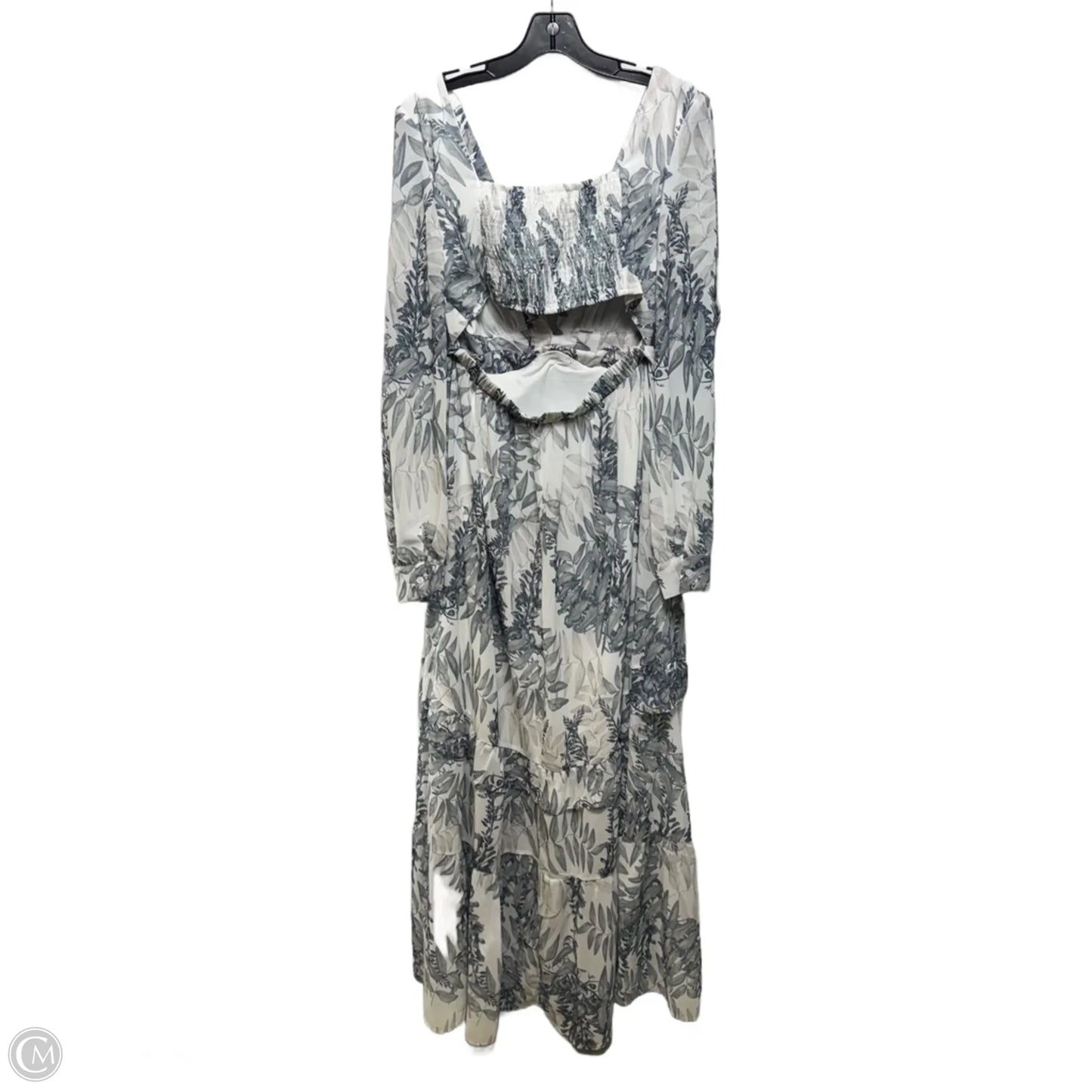 Dress Casual Maxi By Mulla In Faded Green & White, Size: L