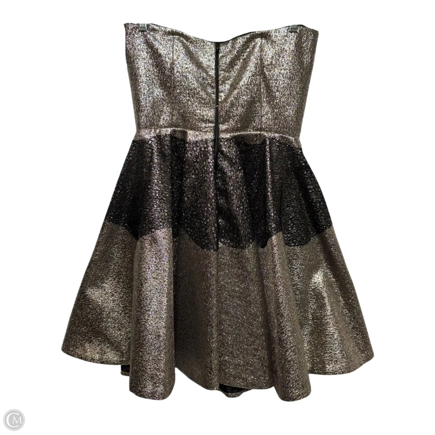 Metallic Strapless Dress Party Short By Sachin & Babi In Gold, Size: 8
