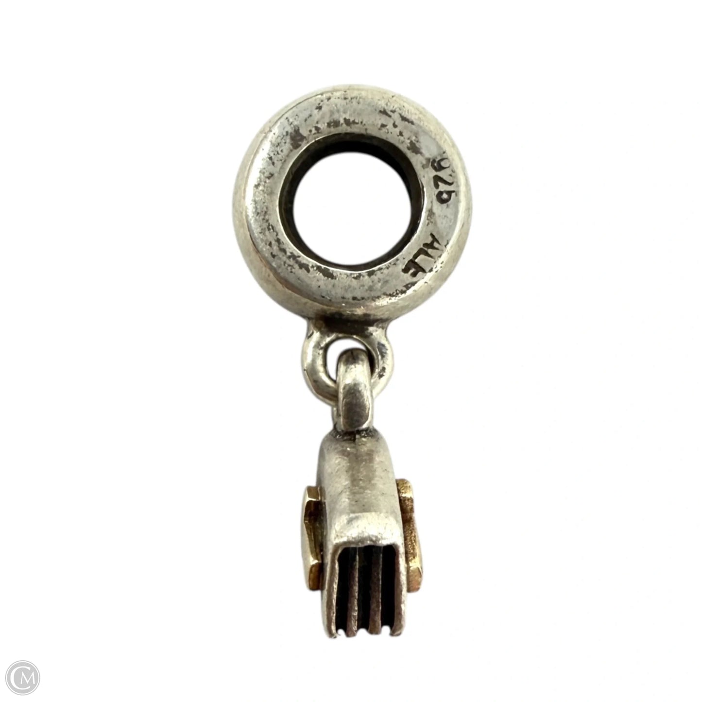 Two Tone 14K Gold & Sterling Silver Bible Dangle Charm By Pandora