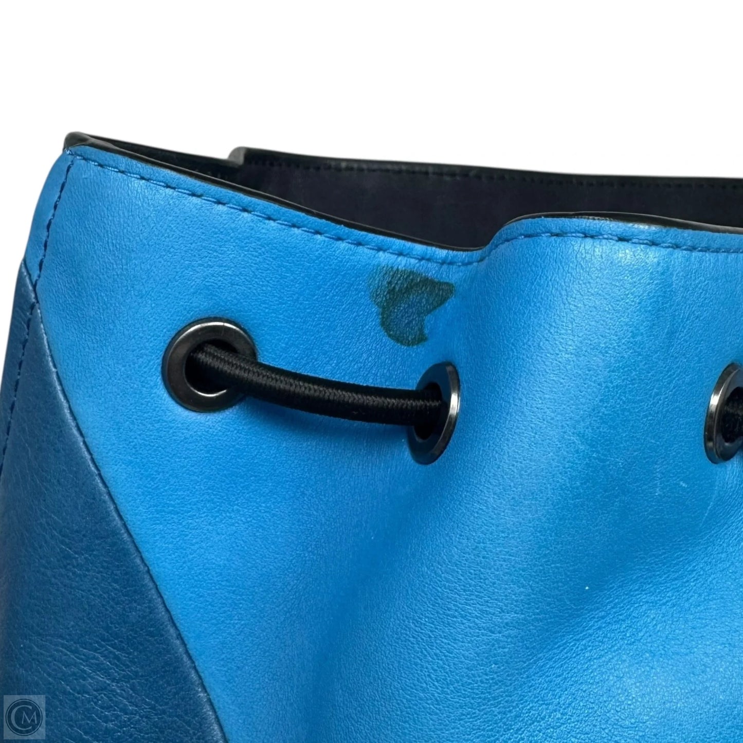 Manhattan Leather Backpack Designer By Coach, Size: Large