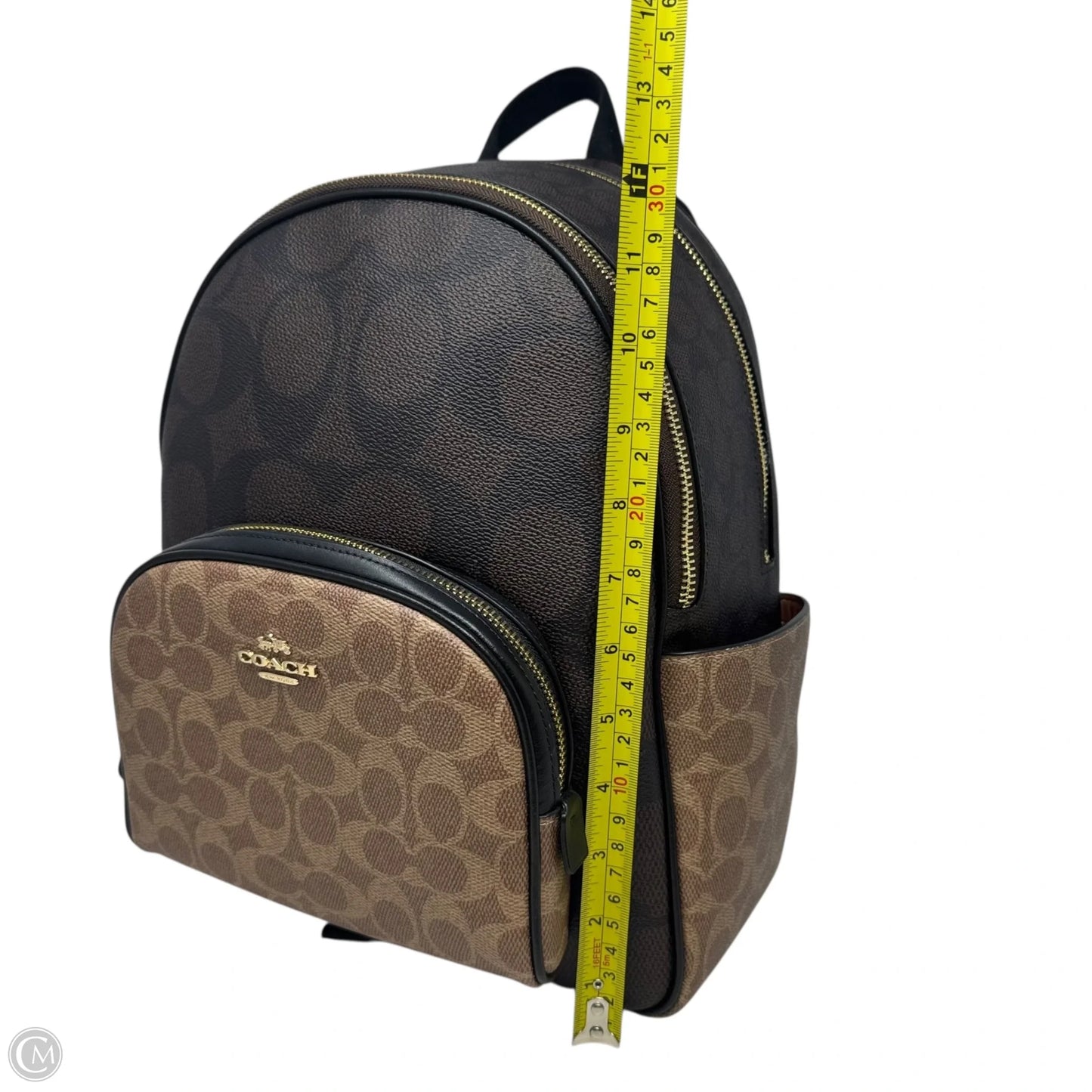 Court Signature Colorblock Backpack Designer By Coach, Size: Medium