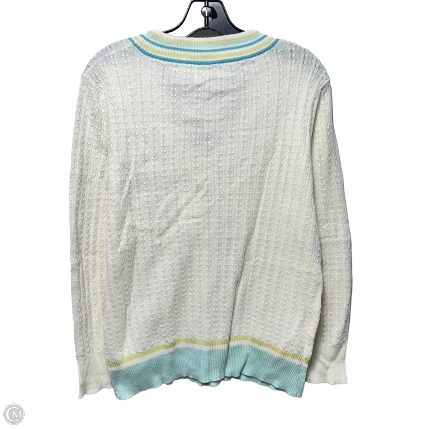 Cotton & Linen Sweater By Imma In Cream, Size: XL