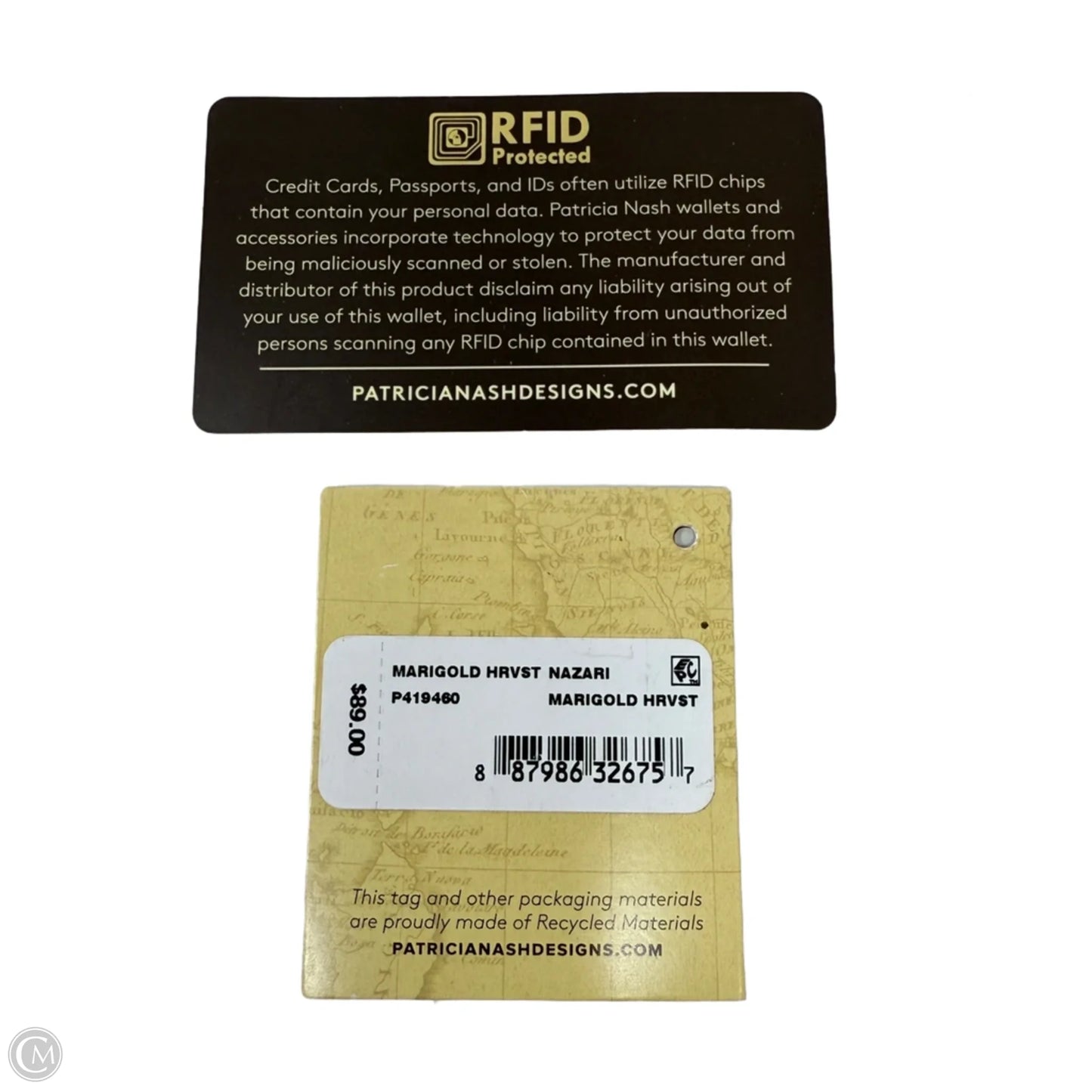 Cassis ID Card Holder Wallet Designer By Patricia Nash, Size: Small