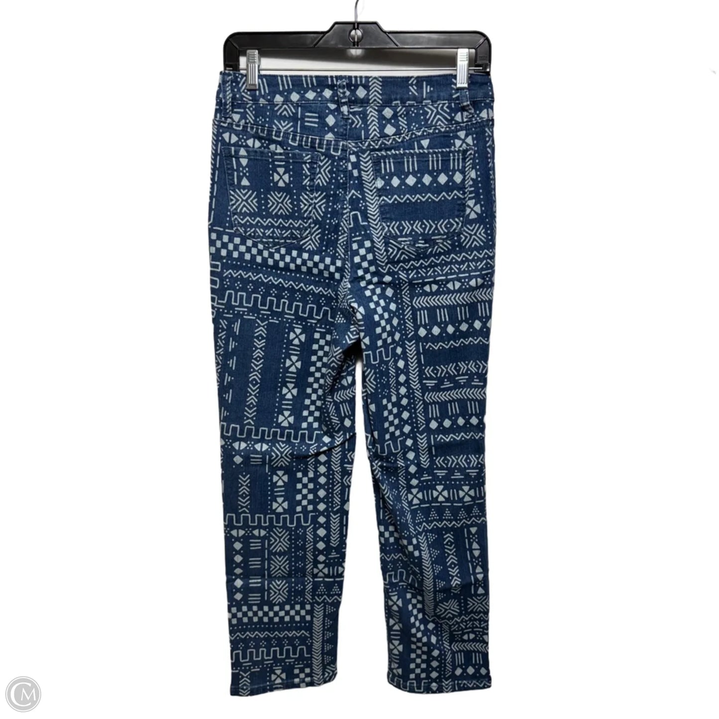 Jeans Straight By Ashro In Geometric Pattern, Size: 10