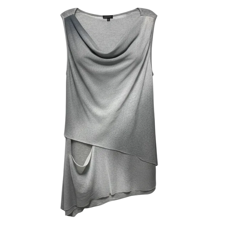 Tunic Sleeveless By Komarov In Blue & Grey, Size: L