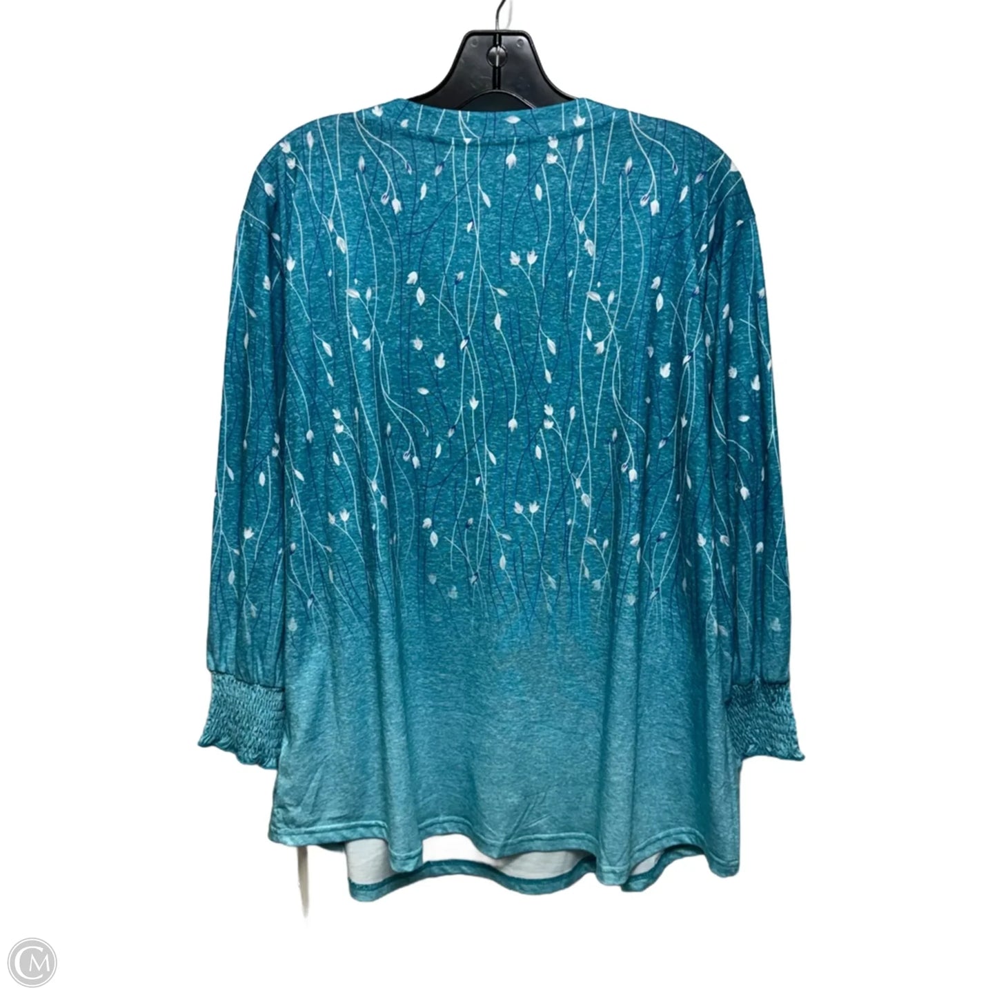Top Long Sleeve By lomon In Blue, Size: 2x