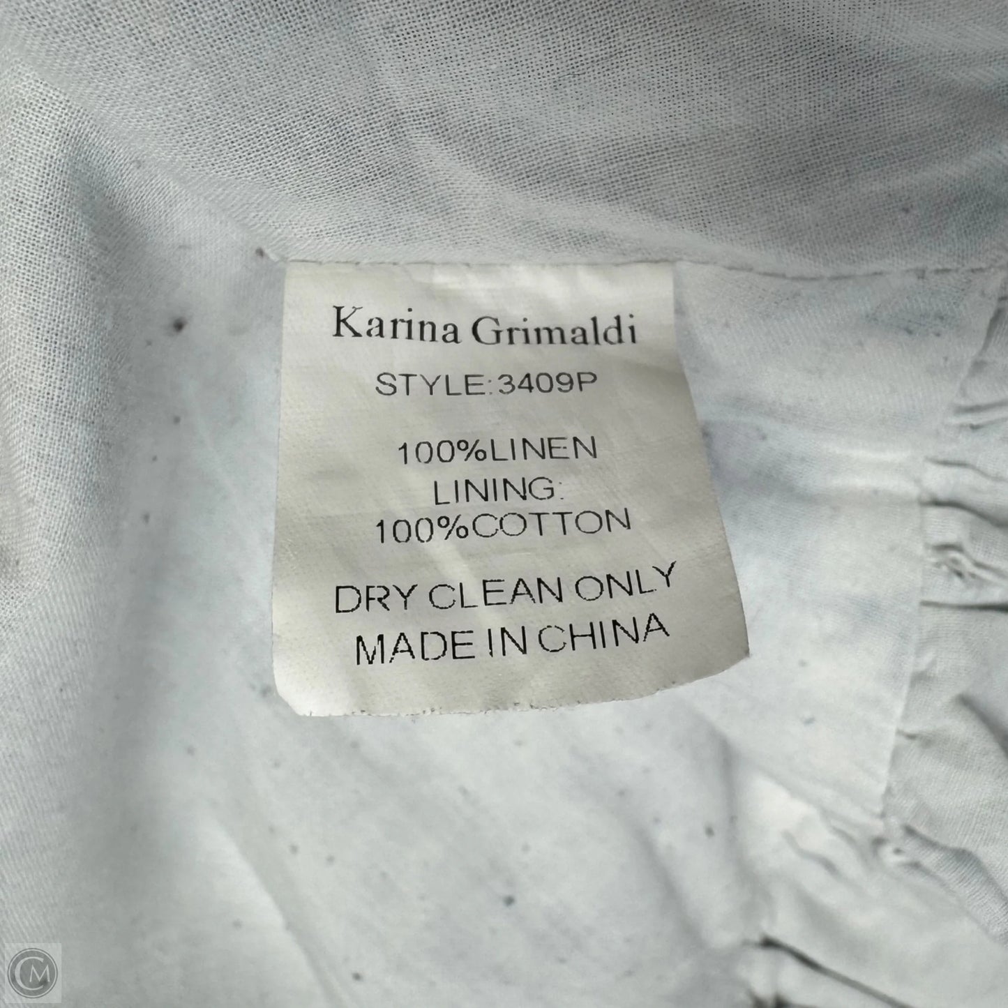 Dorian Ditsy Floral Linen Mini Dress By Karina Grimaldi In Blue & White, Size: XS