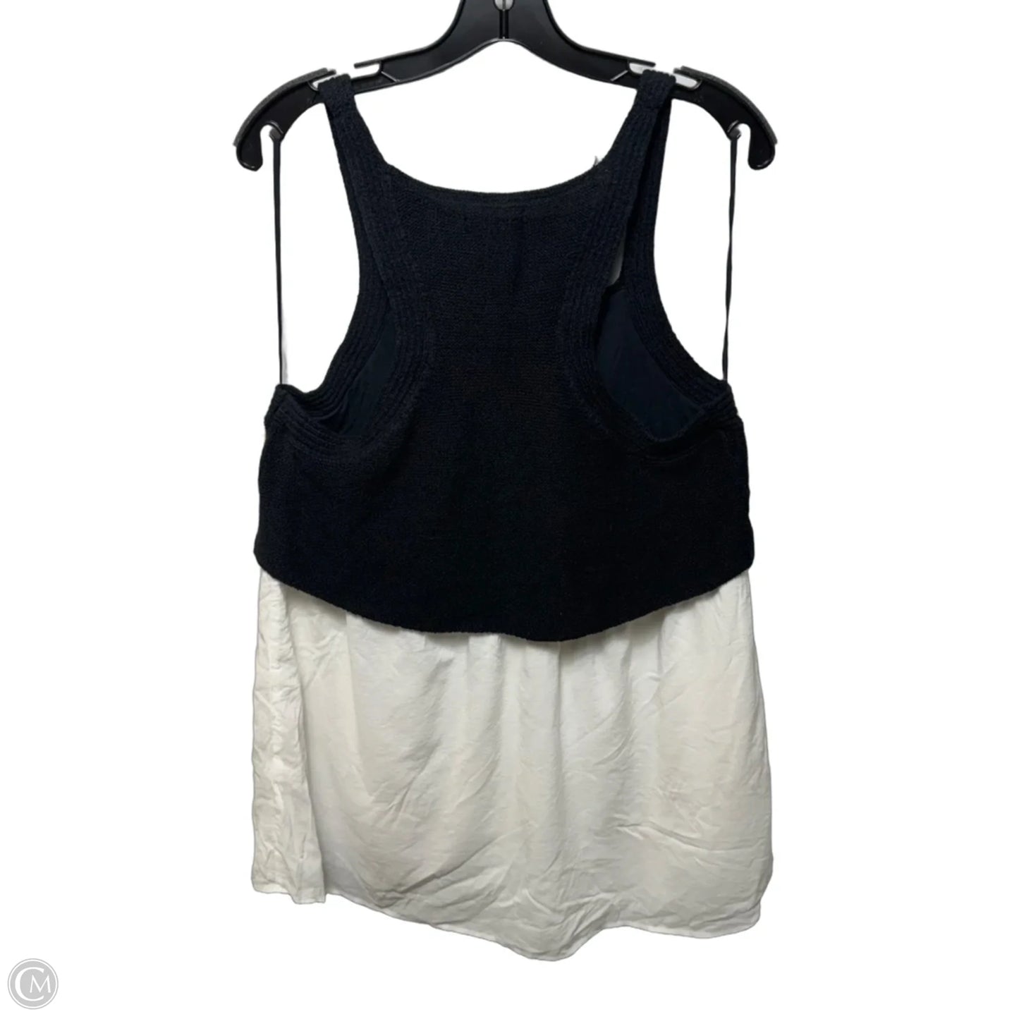 Top Sleeveless By Anthropologie In Black & White, Size: Xl