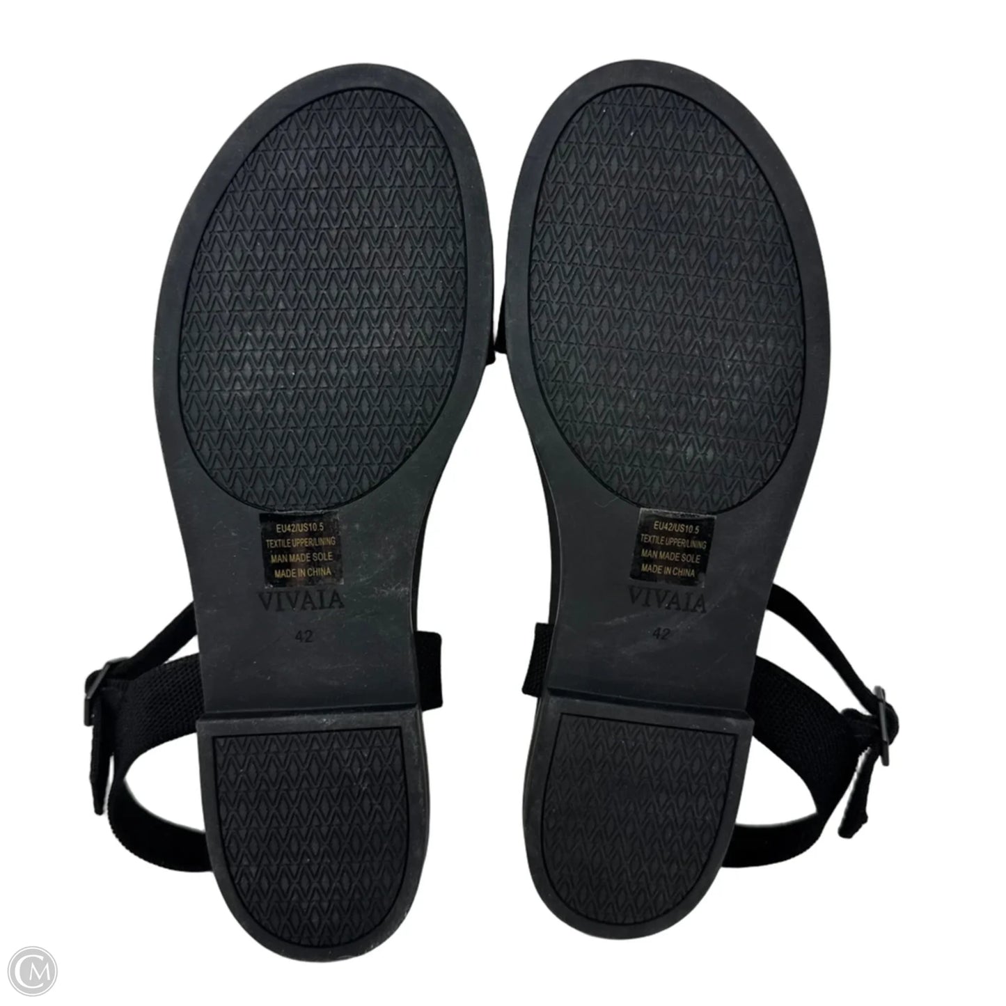 Sandals Flats By Vivaia In Black, Size: 10.5