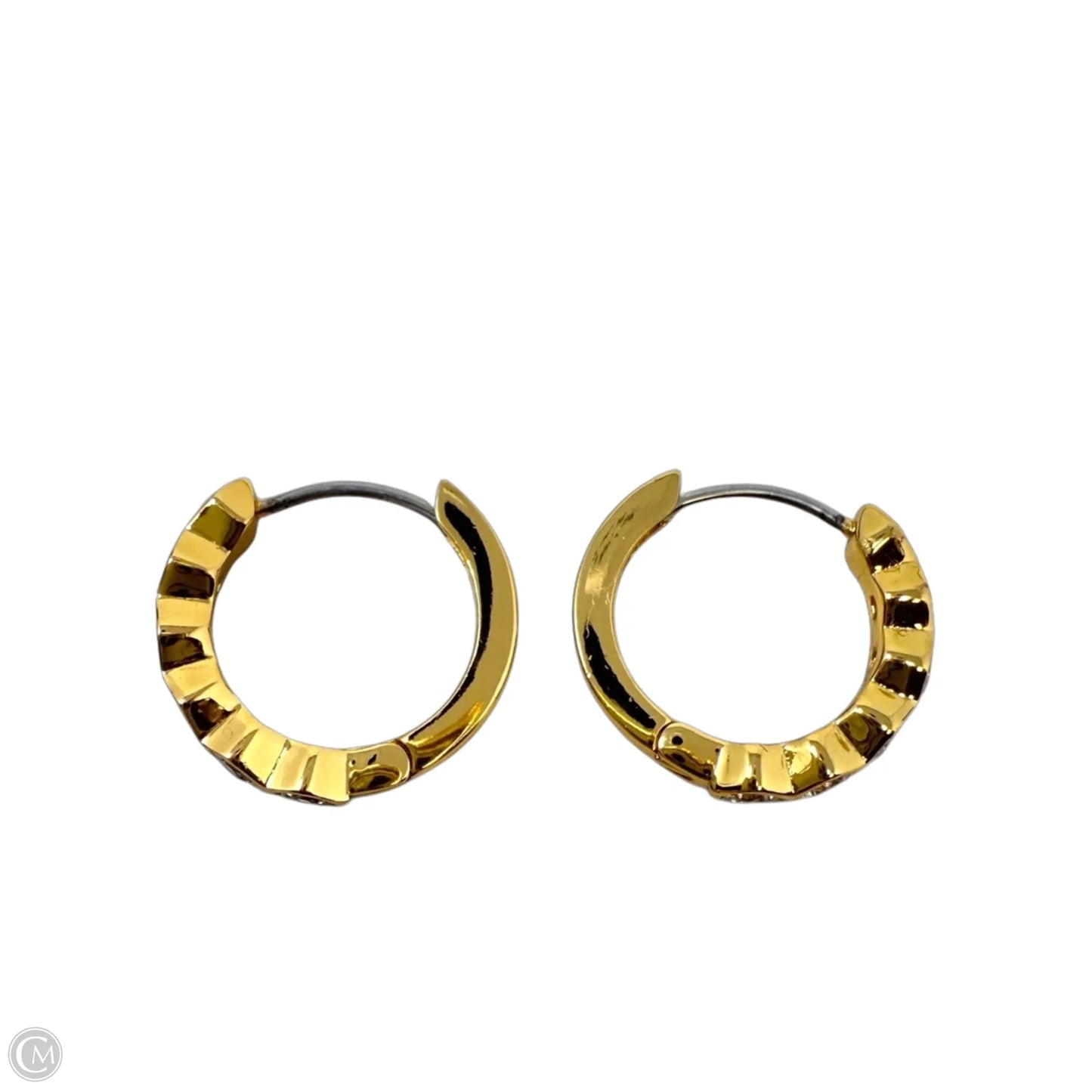 Hexagon Huggie Hoop Earrings Designer By Kate Spade