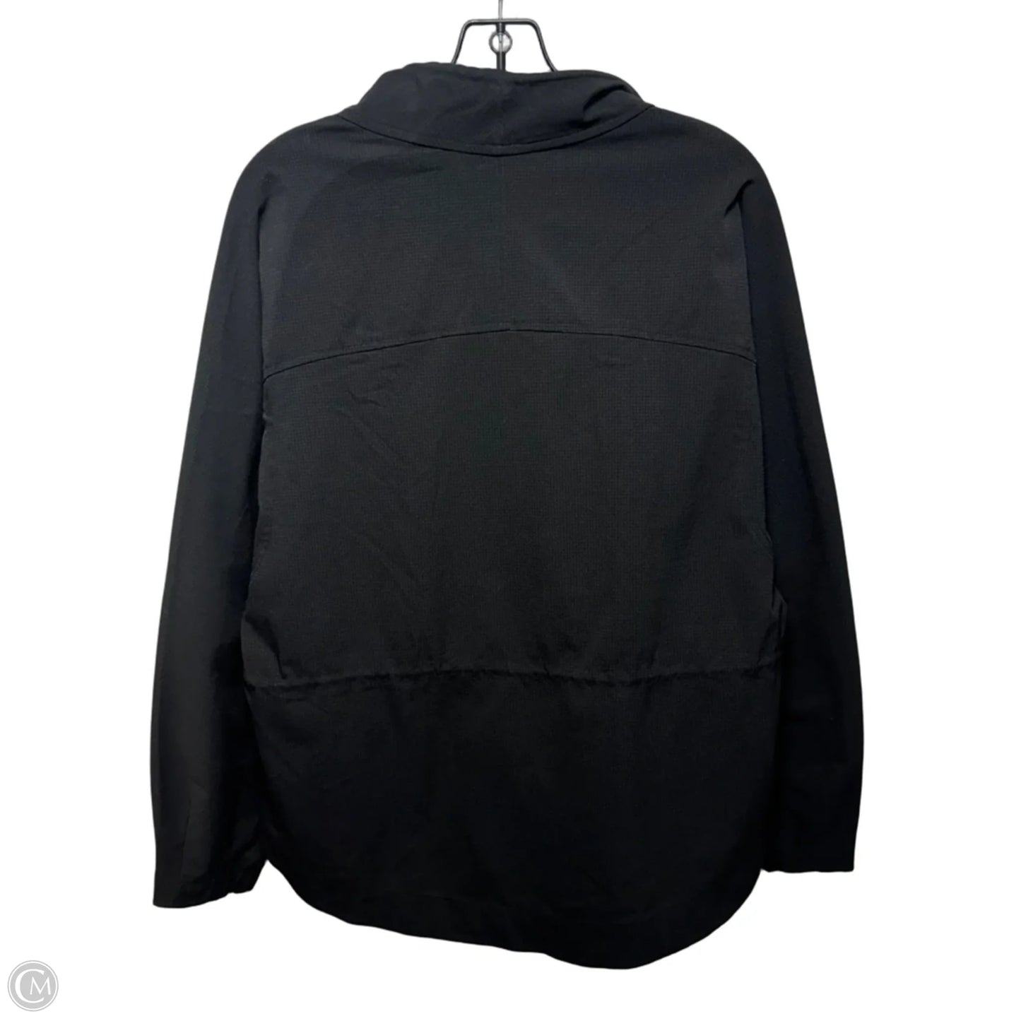 Athletic Top Long Sleeve Collar By Lululemon In Black, Size: 8