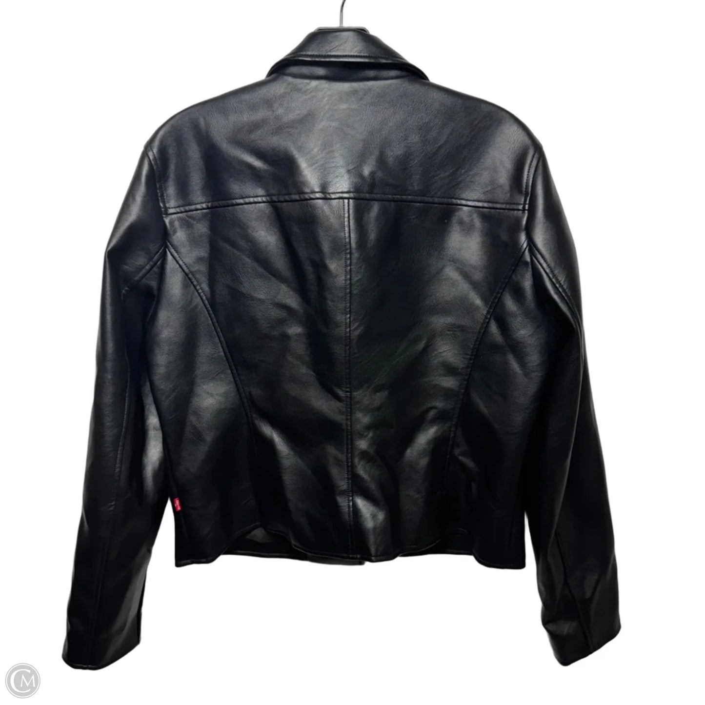Faux Leather Jacket Moto By Levis In Black, Size: L