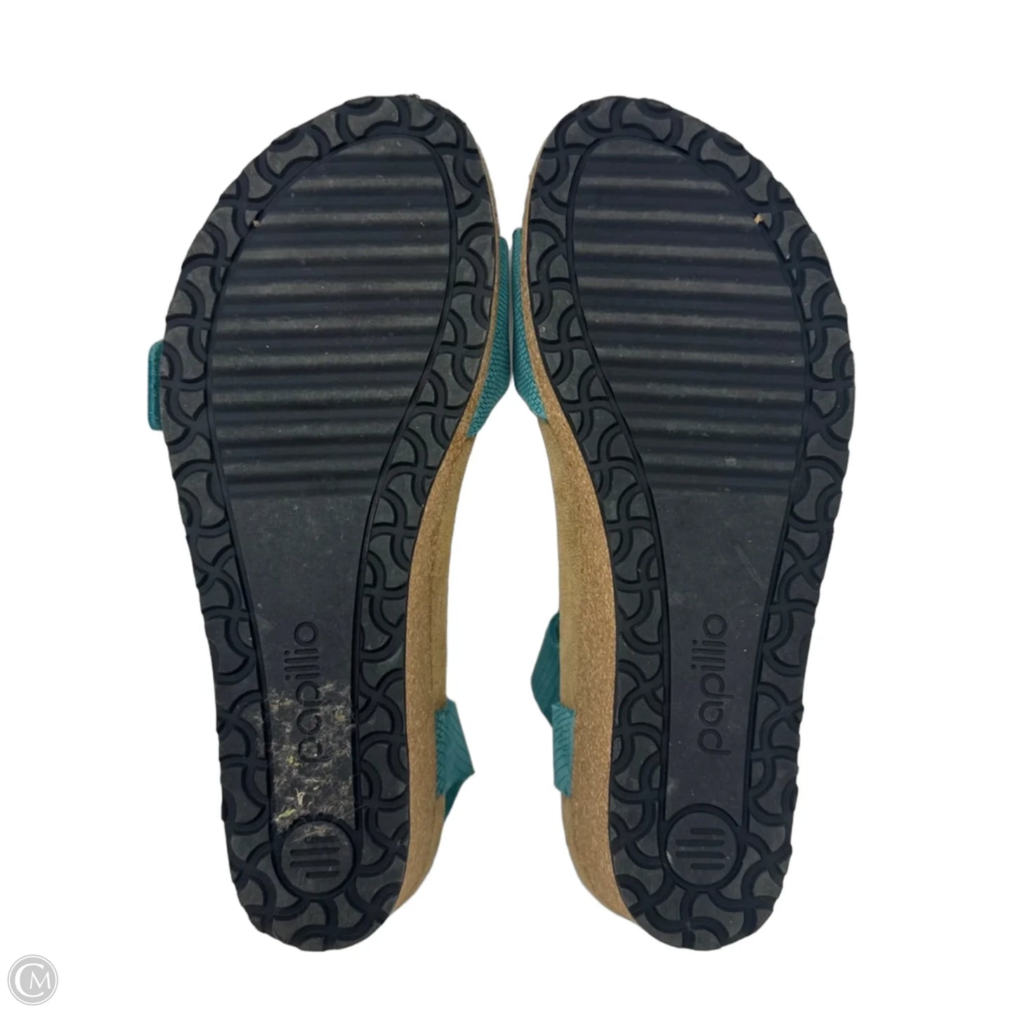 Sandals Heels Wedge By Papillio In Teal, Size: 11