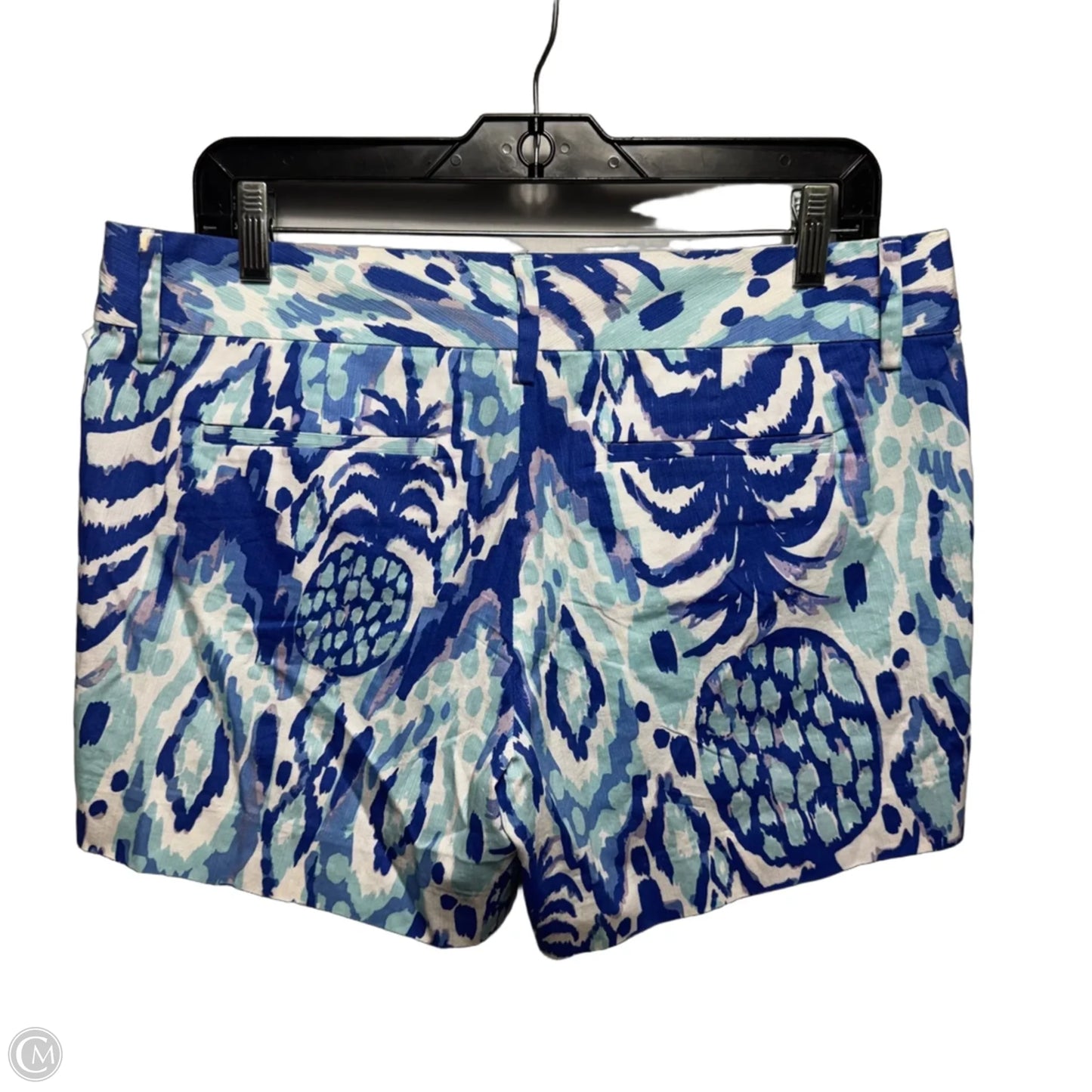 Callan 5” Shorts Designer By Lilly Pulitzer In Blue & White, Size: 8