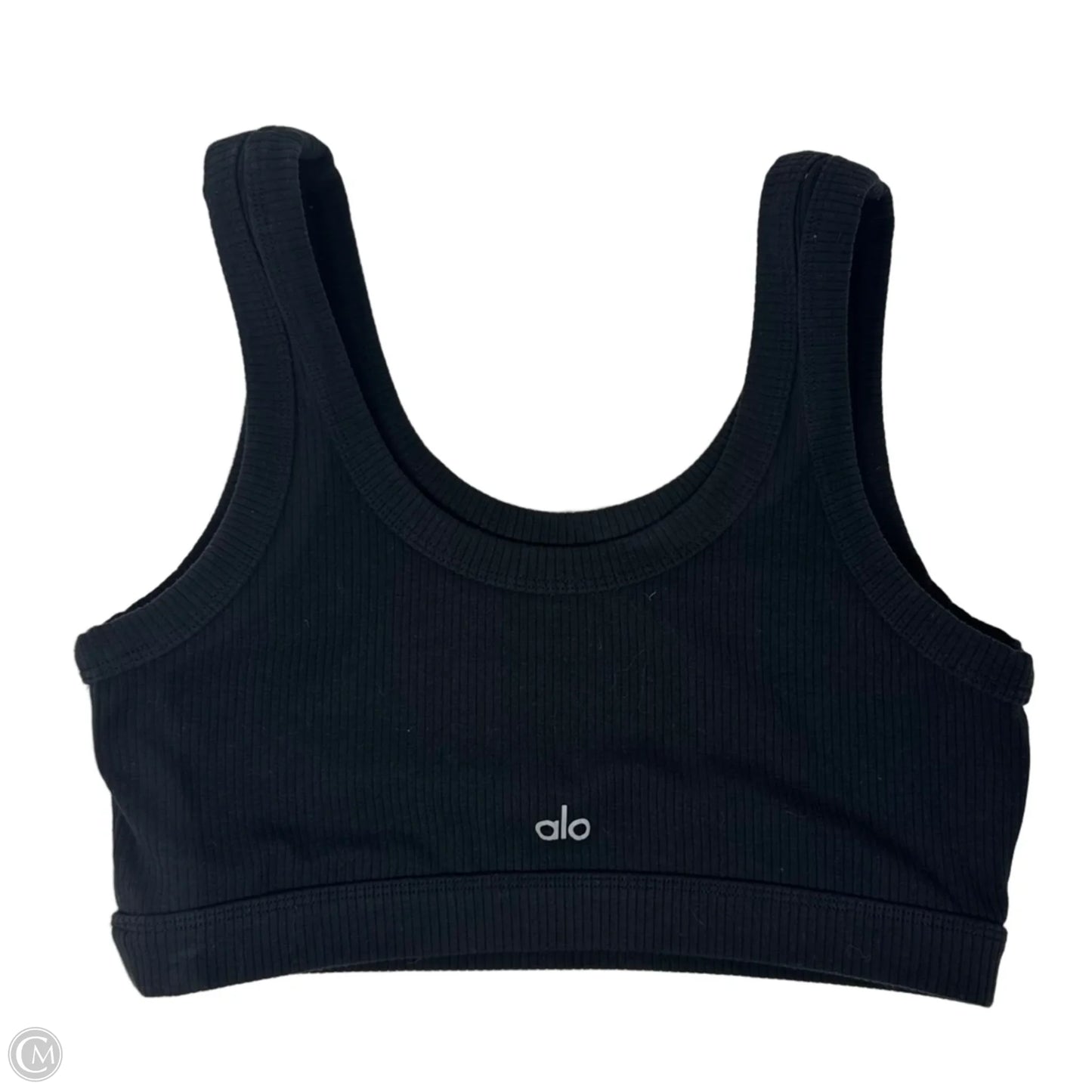 Ribbed Athletic Bra By Alo In Black, Size: L