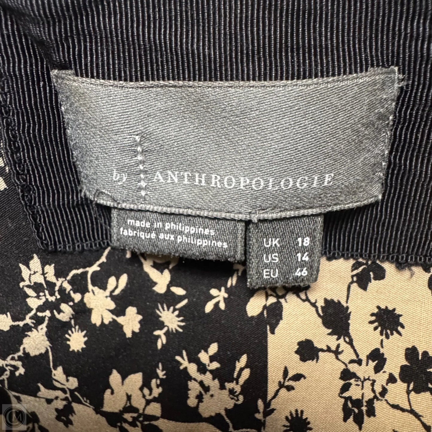 Dress Casual Short By Anthropologie In Black & Tan, Size: 14