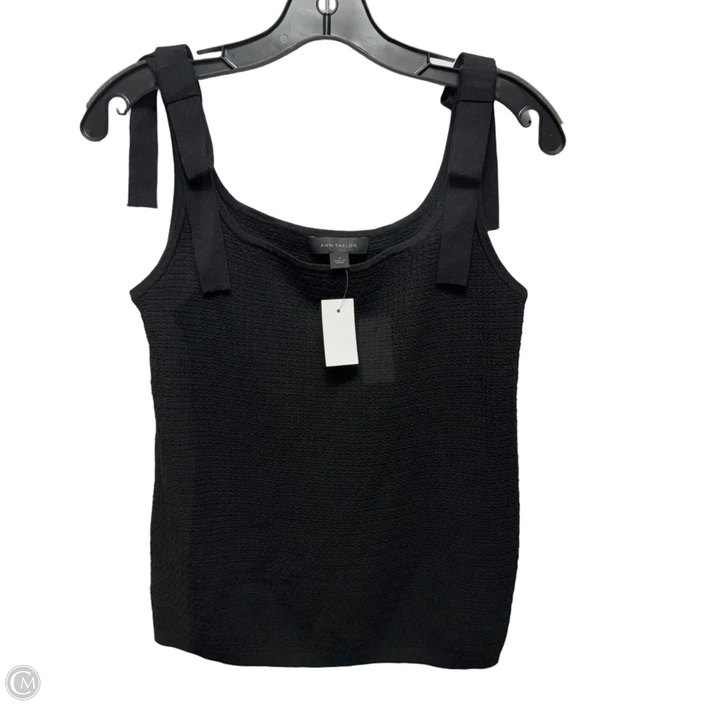Knit Top Sleeveless By Ann Taylor In Black, Size: S
