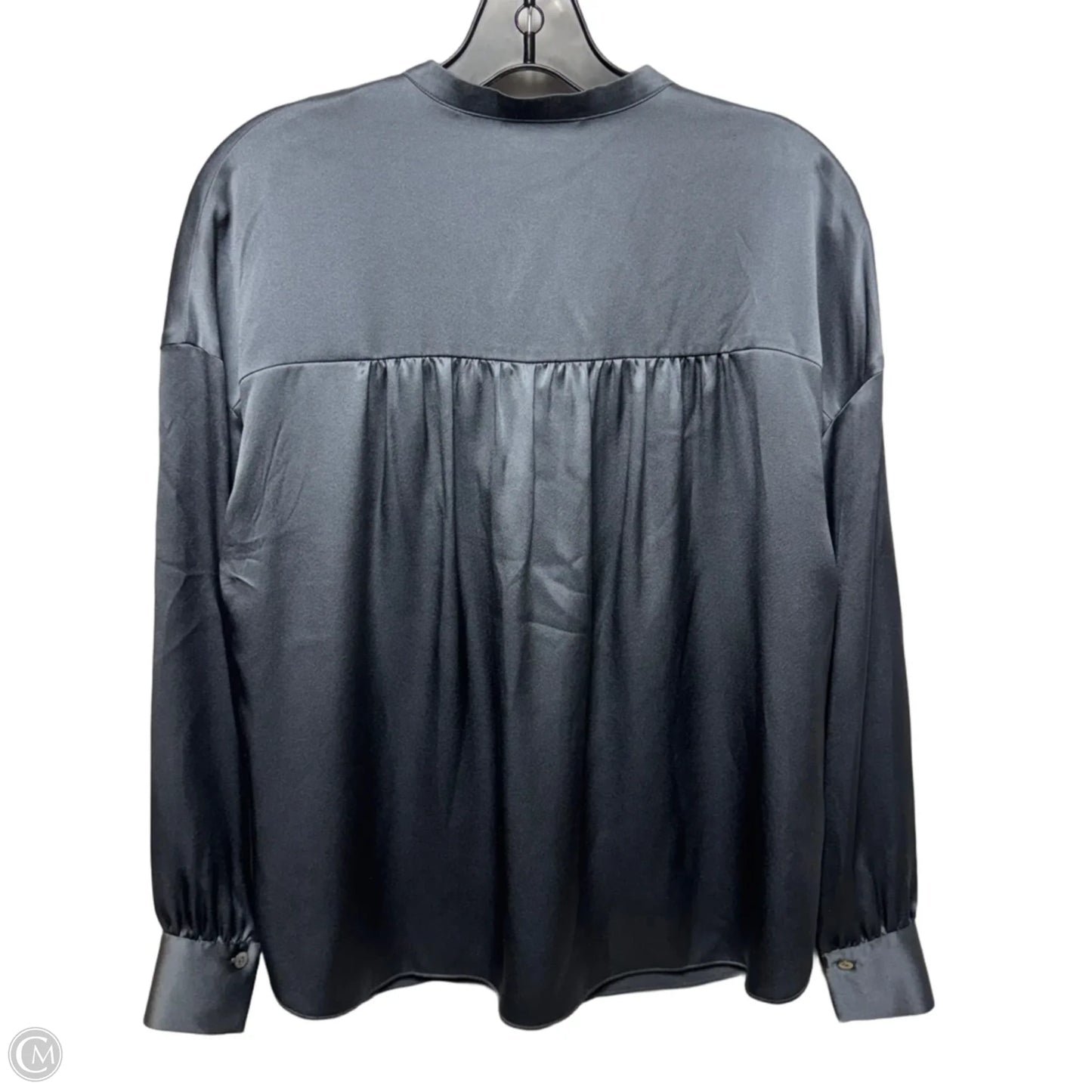 Silk Top Long Sleeve By Vince In Grey, Size: Xs