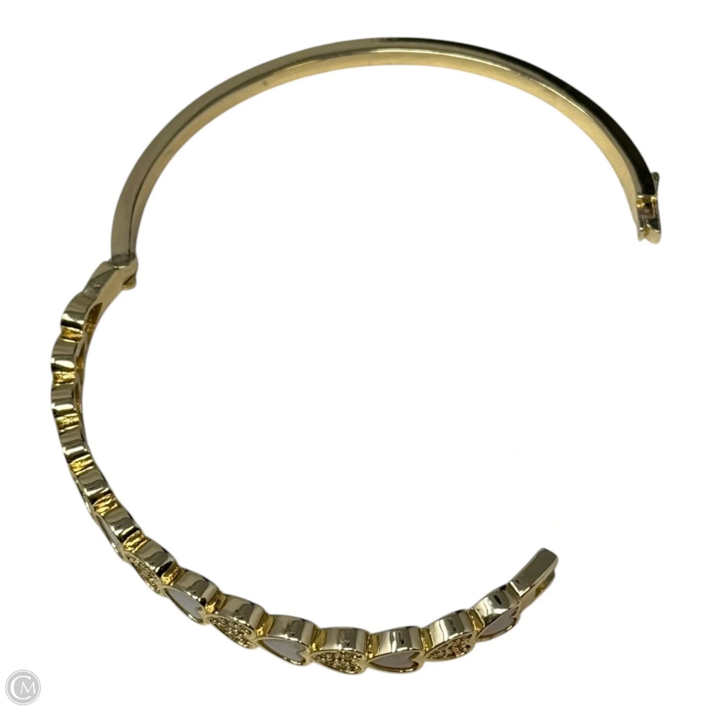 Heart Hinged Cuff Bracelet