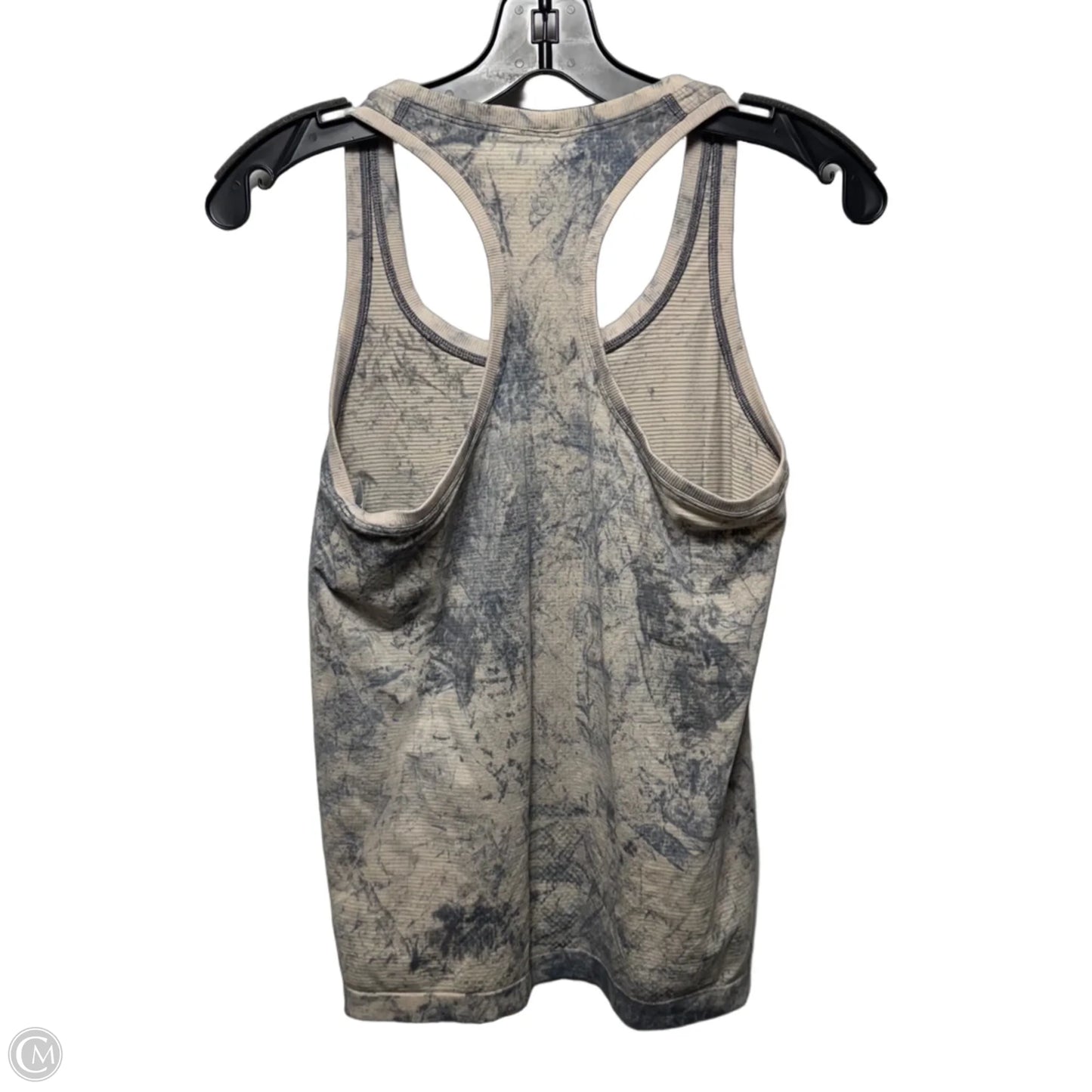 Athletic Tank Top By Lululemon In Blue & Cream, Size: 6