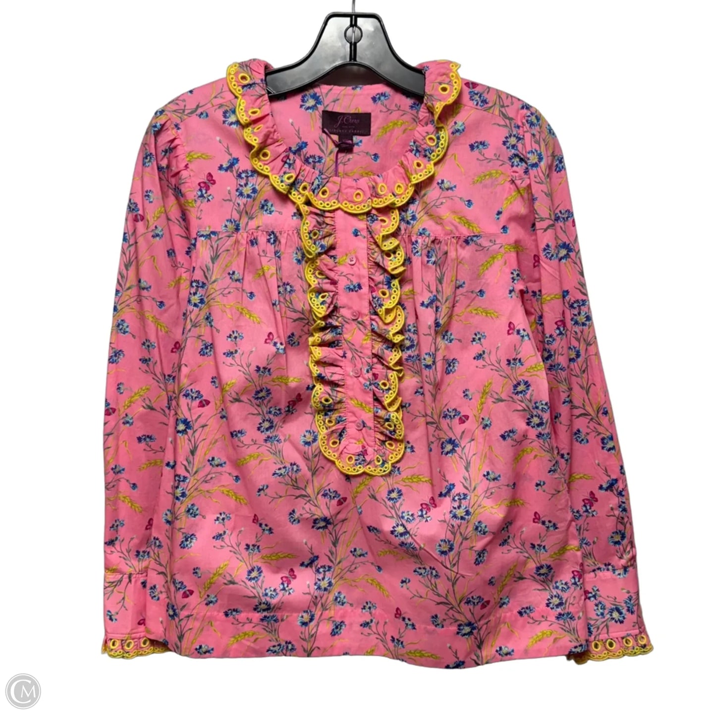 Top Long Sleeve By J. Crew In Floral Print, Size: Xs