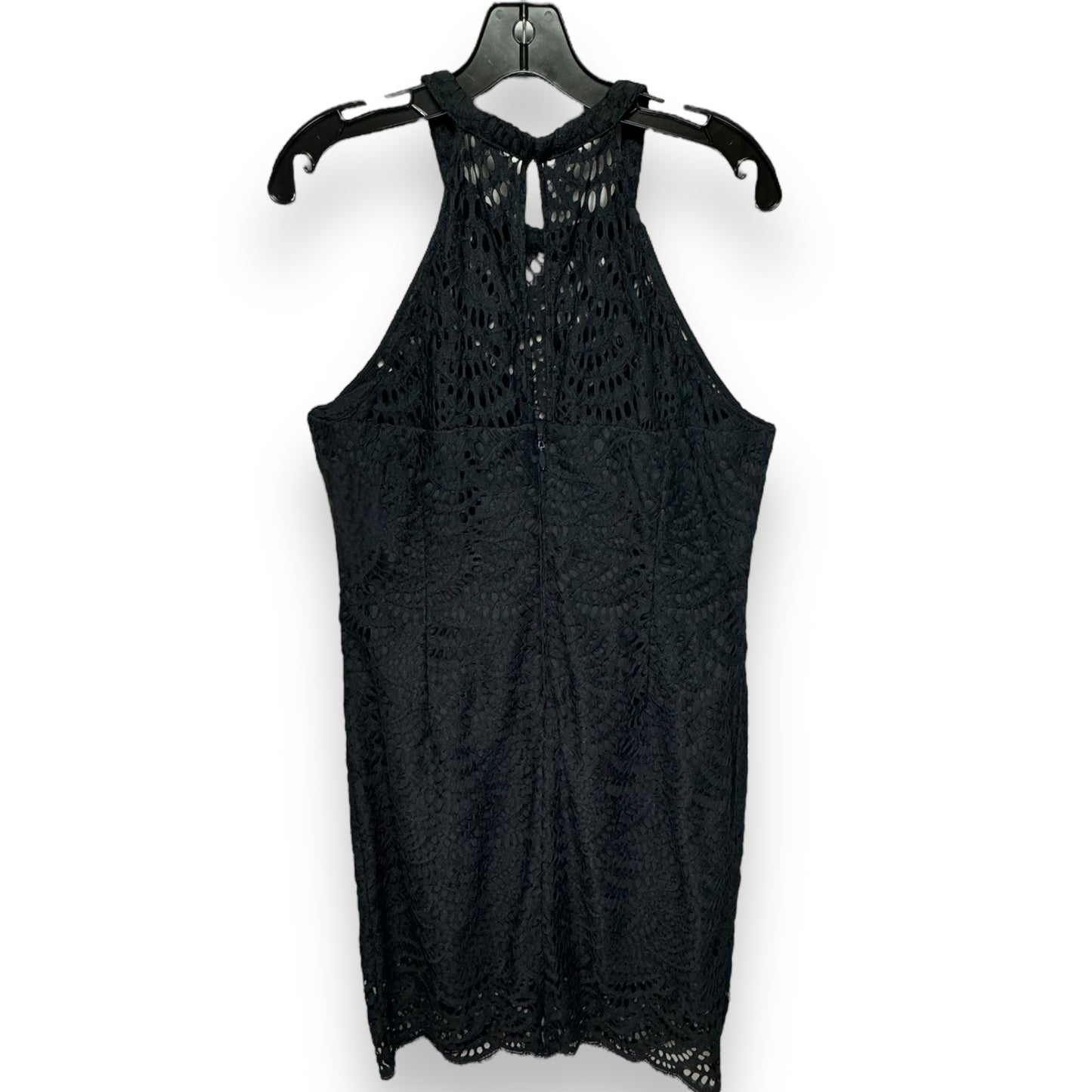 Kenna Dress Designer By Lilly Pulitzer In Onyx Scalloped Fan Lace, Size: M