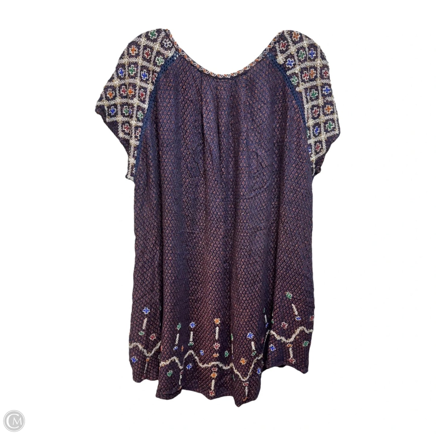 Knit Beaded Dress Casual Short By Free People In Multi-colored, Size: L