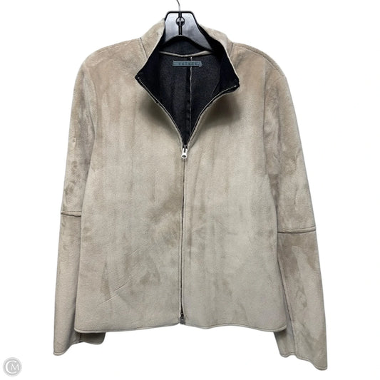 Jacket Fleece By Velvet In Tan, Size: L
