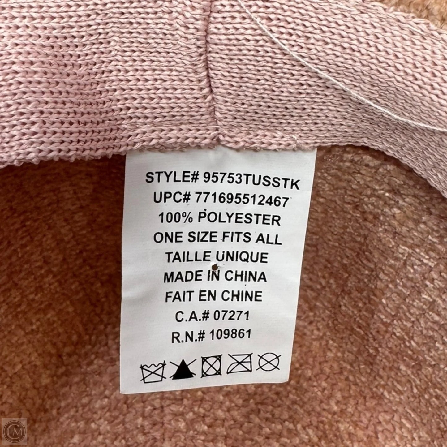 Chenille Fedora In Peach Unbranded, One Size