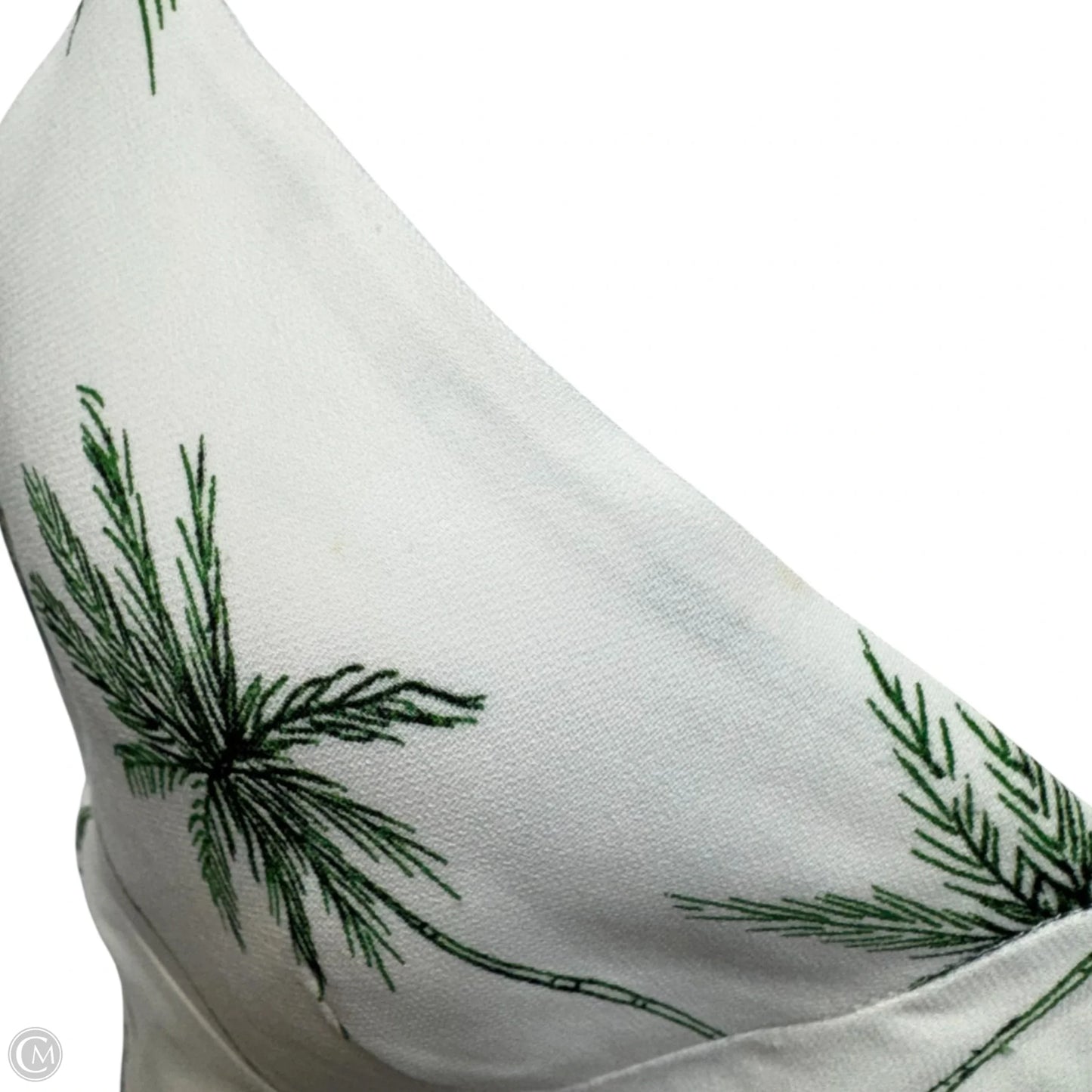 Spaghetti Strap Crossback Slip Dress Designer By Milly In Palm Tree Print, Size: 6