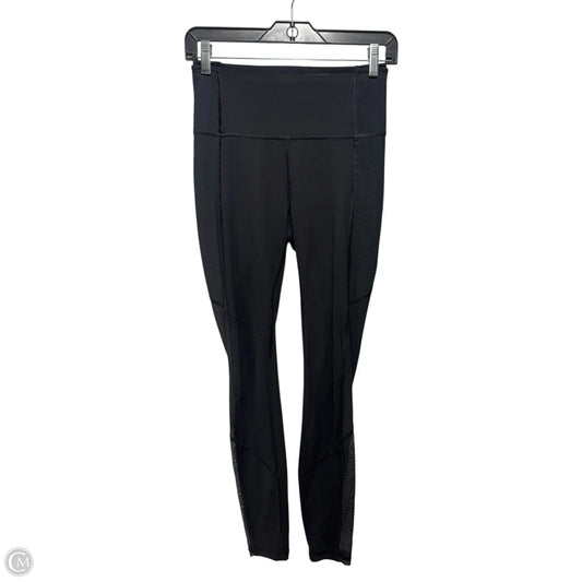 Mesh Trim Athletic Leggings By Lululemon In Black, Size: 6