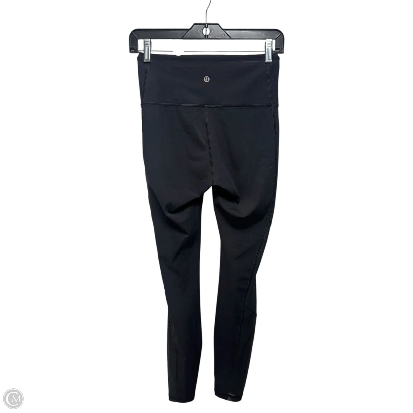 Mesh Trim Athletic Leggings By Lululemon In Black, Size: 6