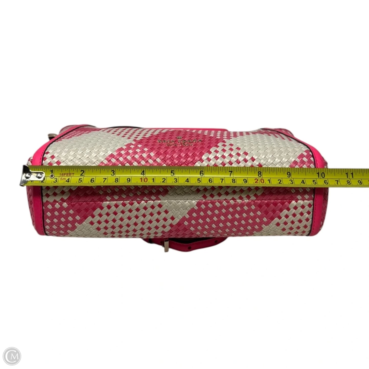 Alexia Woven Gingham Handbag Designer By Kate Spade, Size: Medium