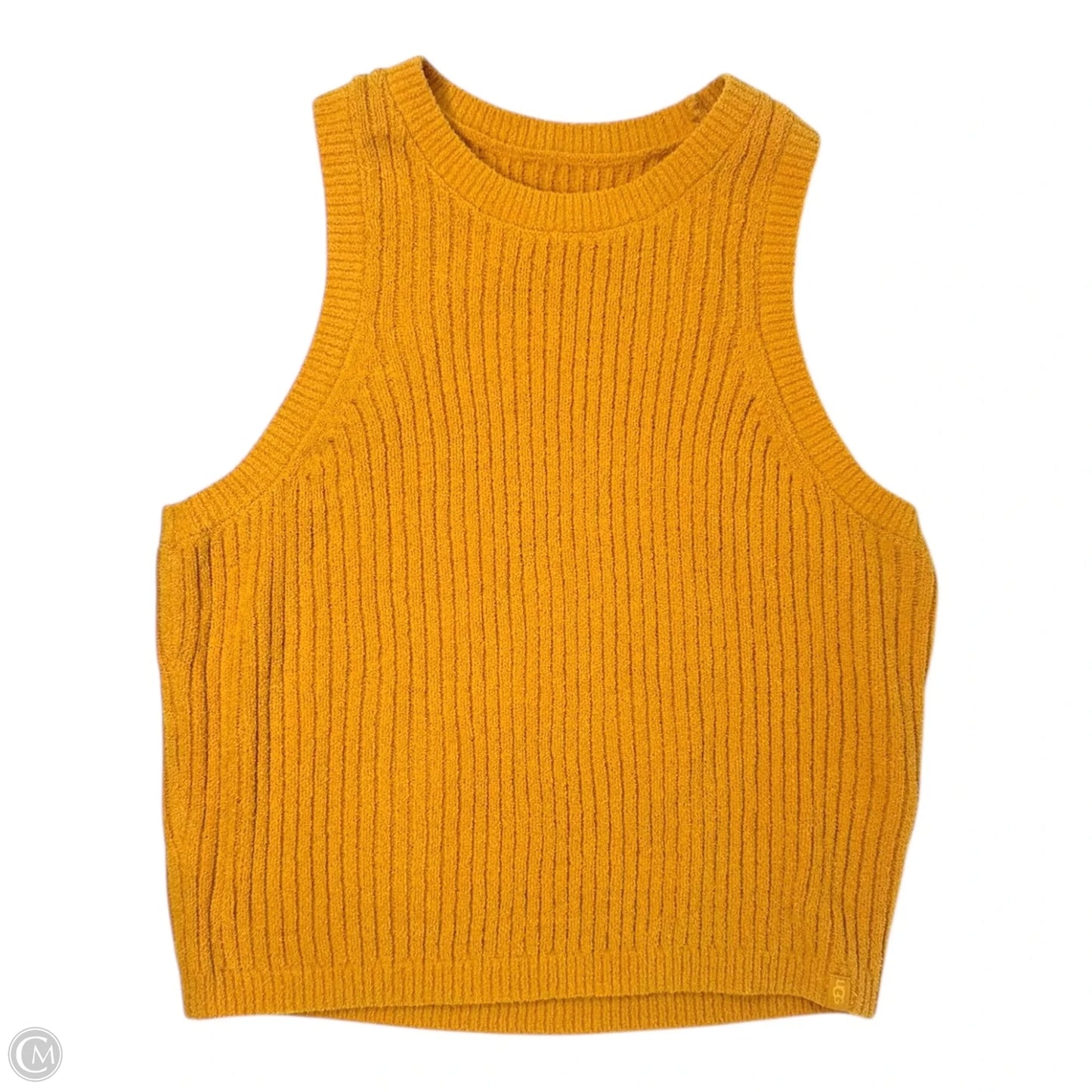 Top Sleeveless Designer By Ugg In Yellow, Size: M