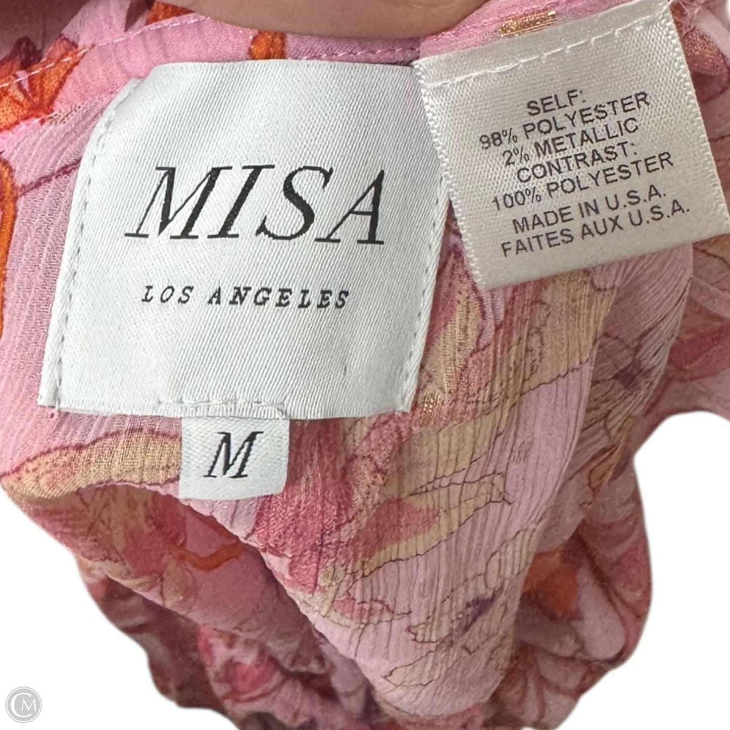 Blouse Long Sleeve Designer By Misa In Floral Print, Size: M