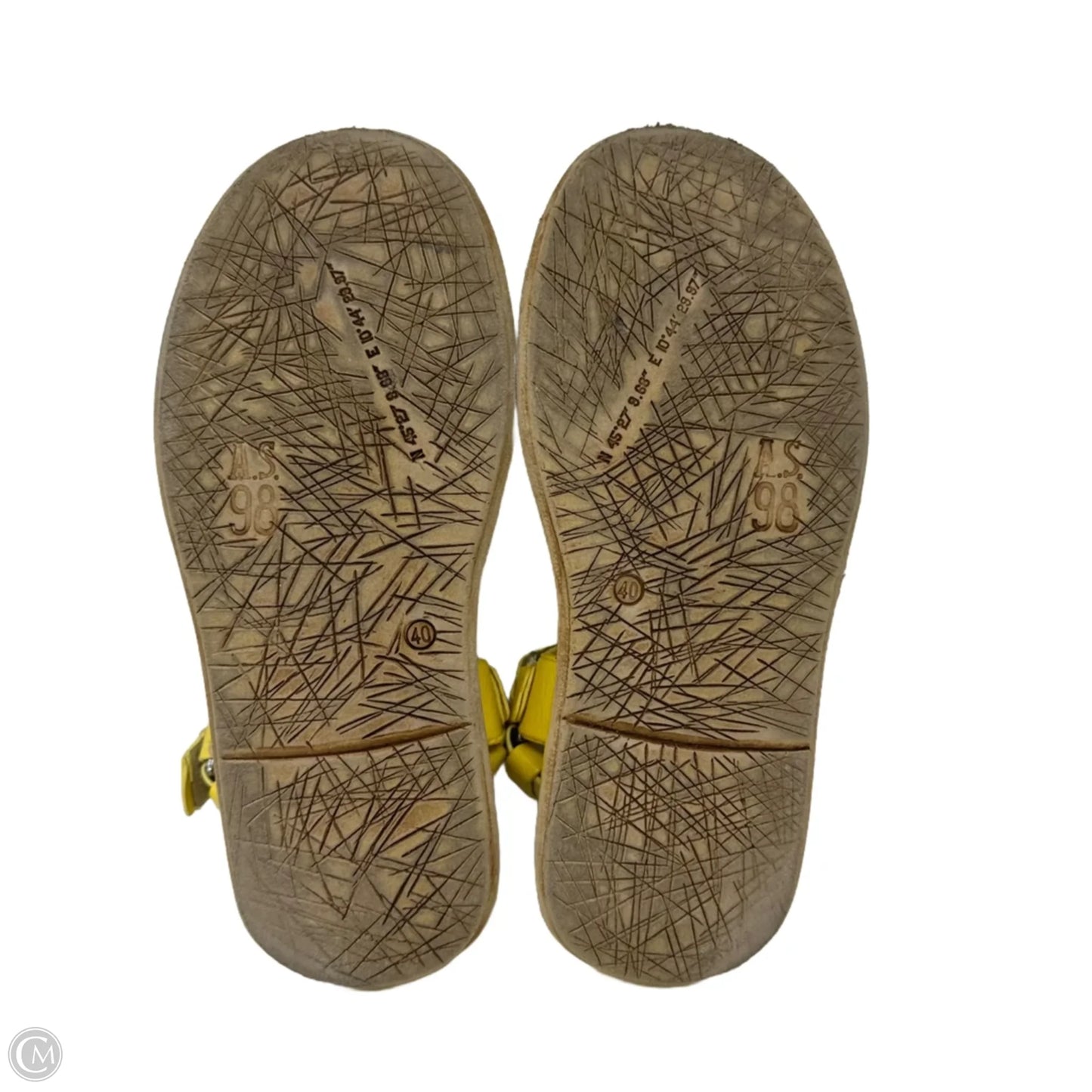 Fenix Studded Platform Sandals By A.S. 98 In Yellow, Size: 10