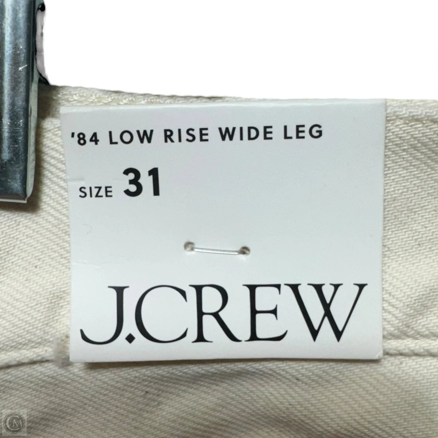 ‘84 Low Rise Wide Leg Jeans By J. Crew In Ecru, Size: 12/31