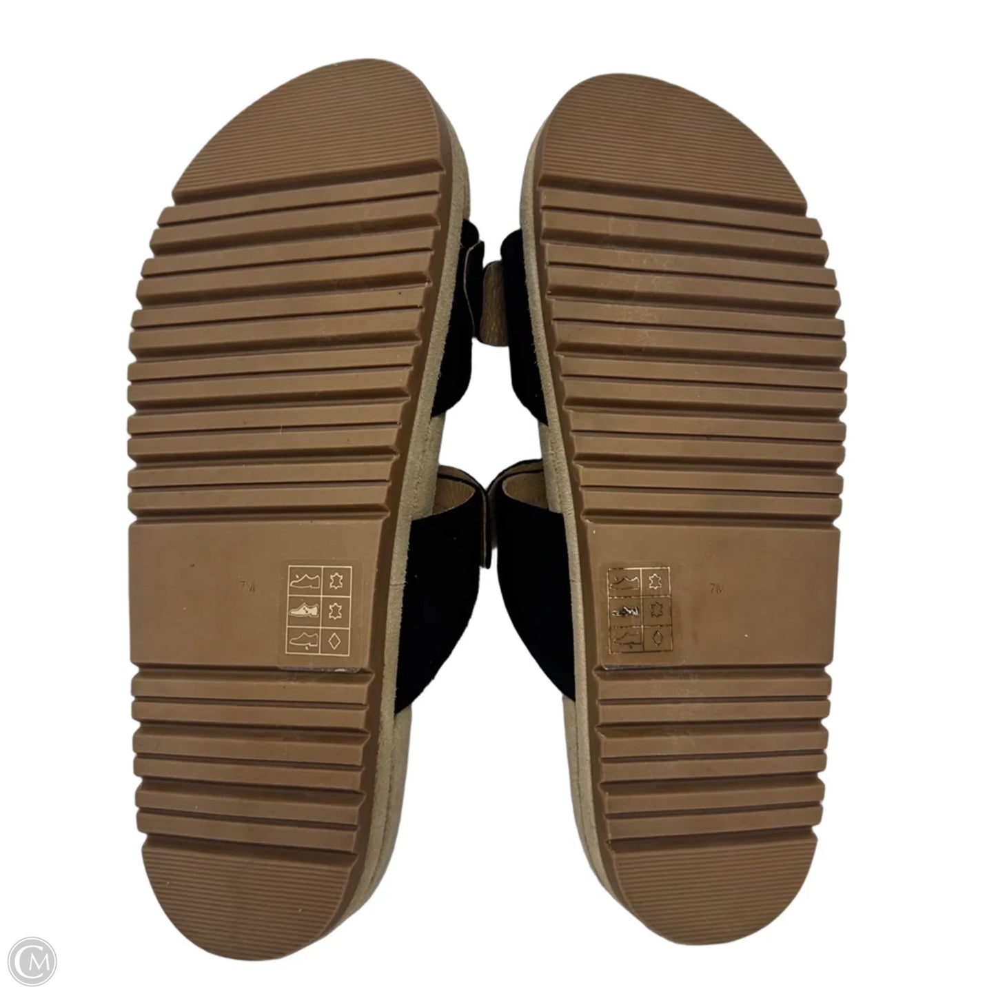 Suede Bow Platform Slide Sandals Flats By Jack Rogers In Black, Size: 7