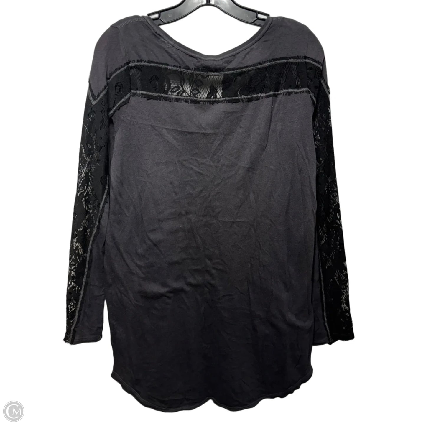 Eclair Motors Lace Trim Top Long Sleeve By We The Free In Black, Size: S