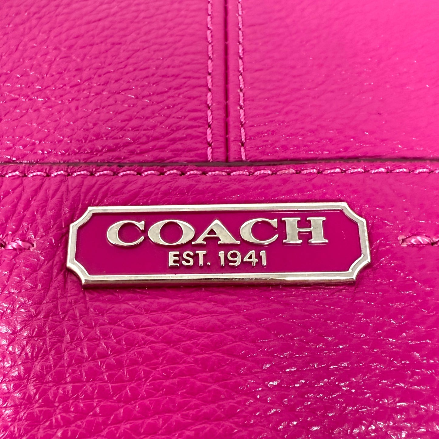 Park Pebbled Leather Hobo Designer By Coach, Size: Large