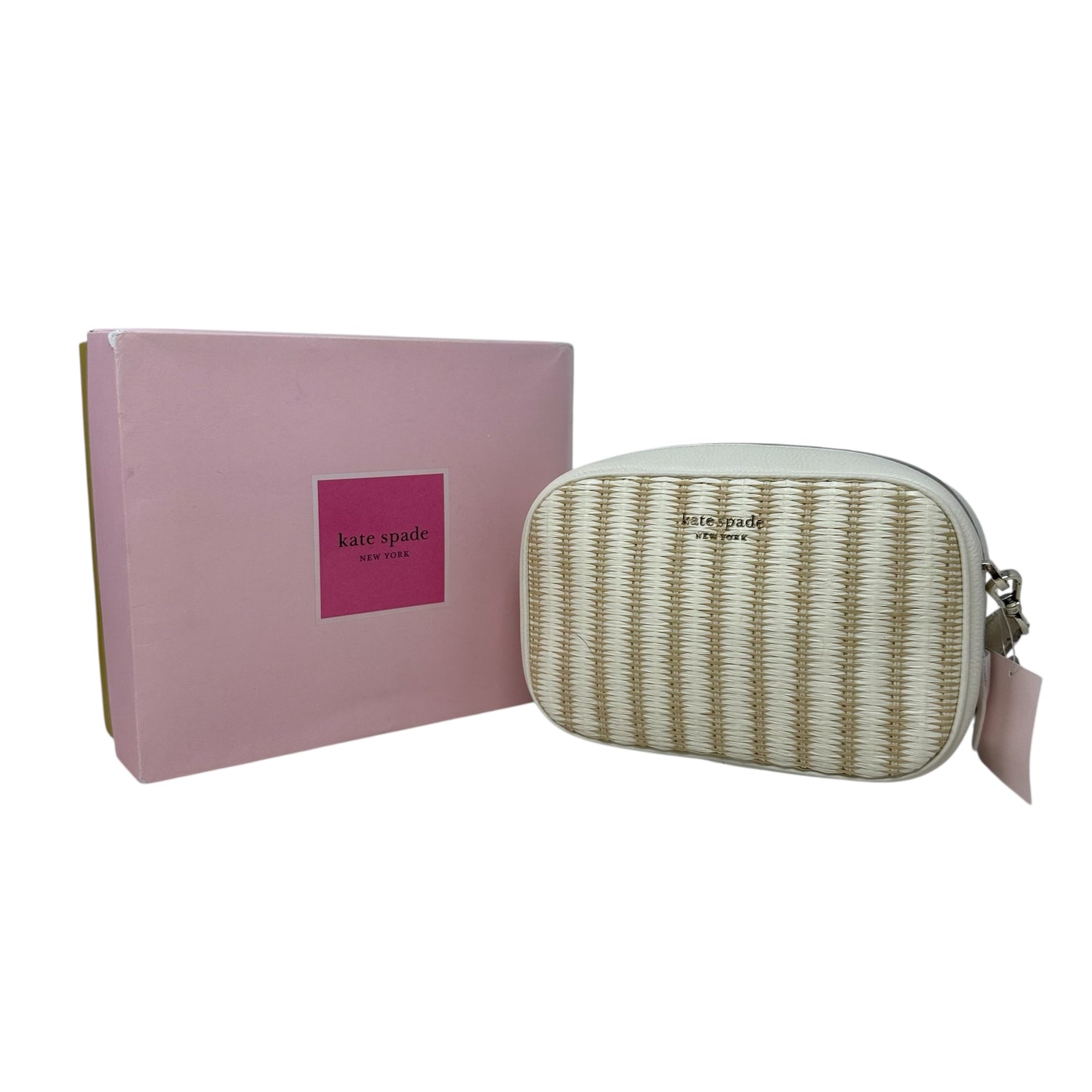 Astrid Straw Medium Crossbody Designer By Kate Spade, Size: Medium