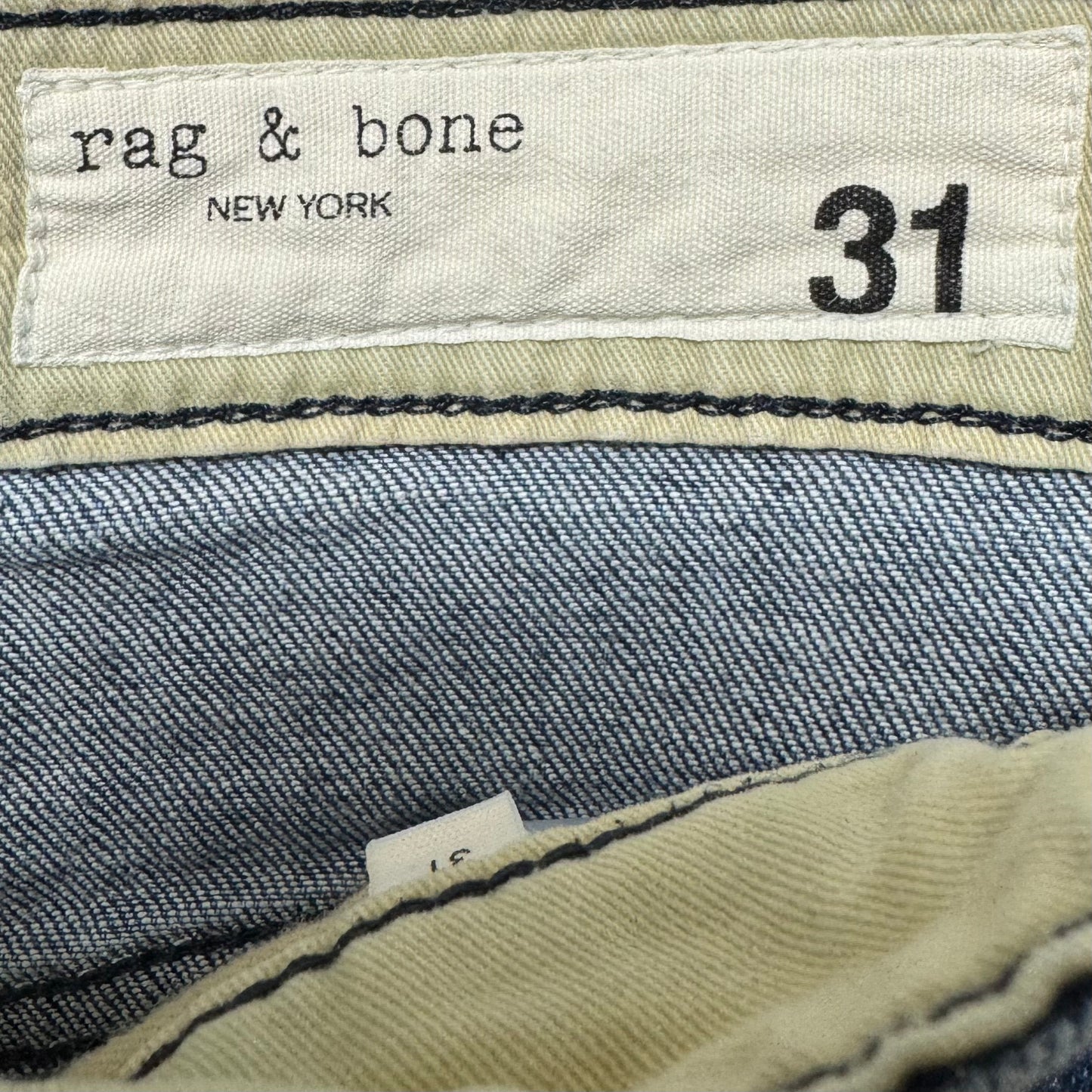 Emory With Holes Jeans Boyfriend By Rag & Bones Jeans In Blue Denim, Size: 12/31